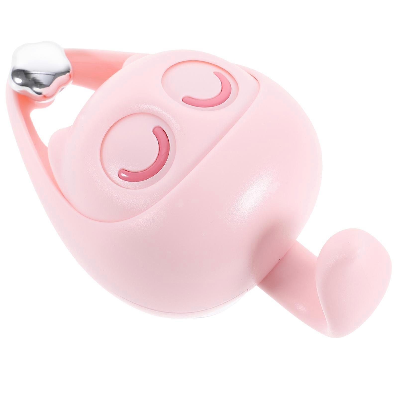 Pink ABS Wall Hooks for Home Use Cute Cartoon Design Adhesive Coat Hooks Compact Size