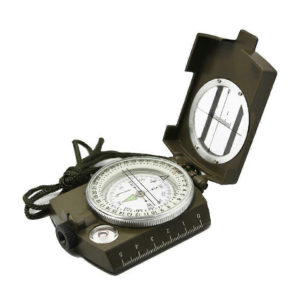 Professional Multifunction Military Army Metal Sighting Compass  Green