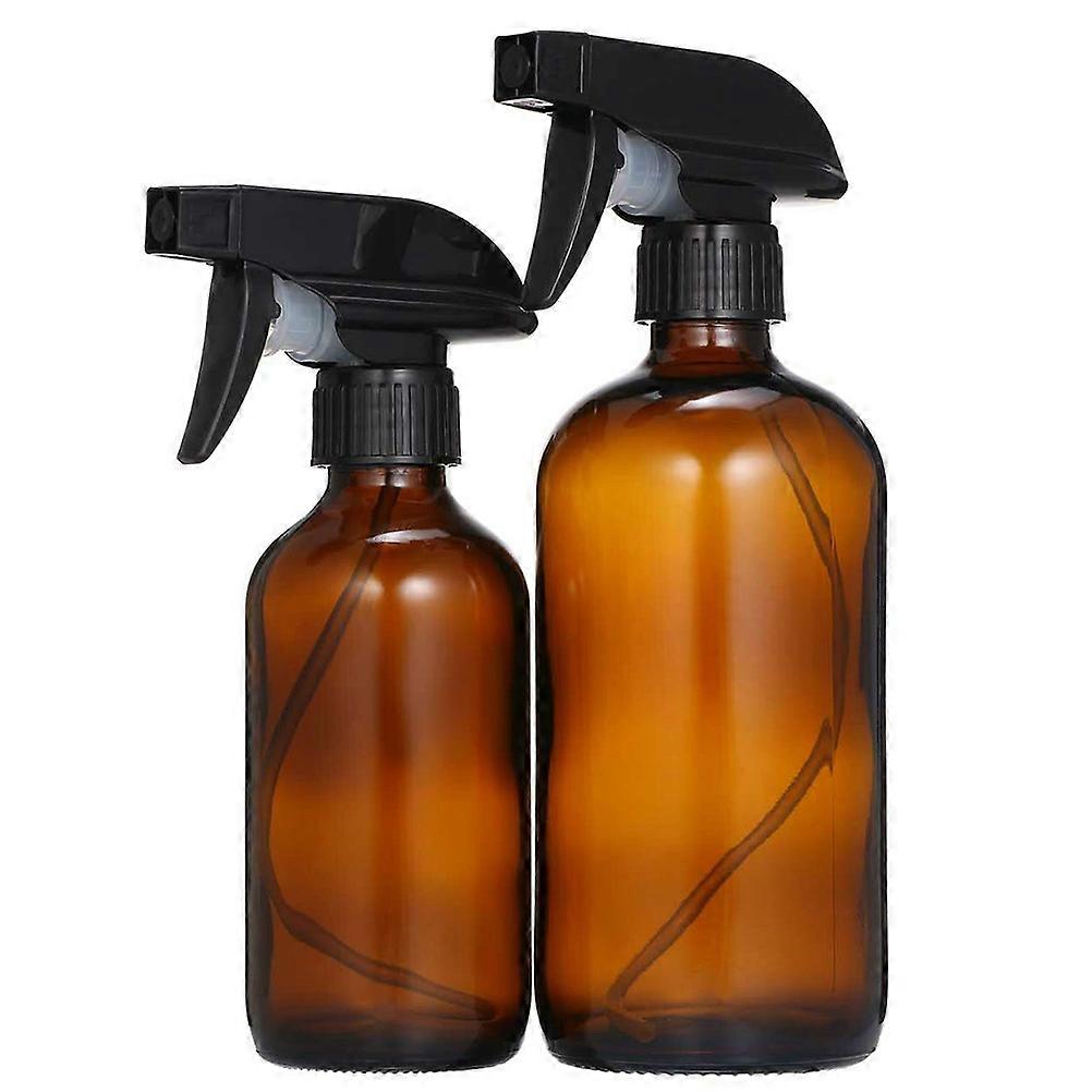 6 Pcs Brown Colored Glass Spray Bottle Set Small Empty Sprayer for Perfume Liquid Dispenser Make up Skin Care 500ml Brown