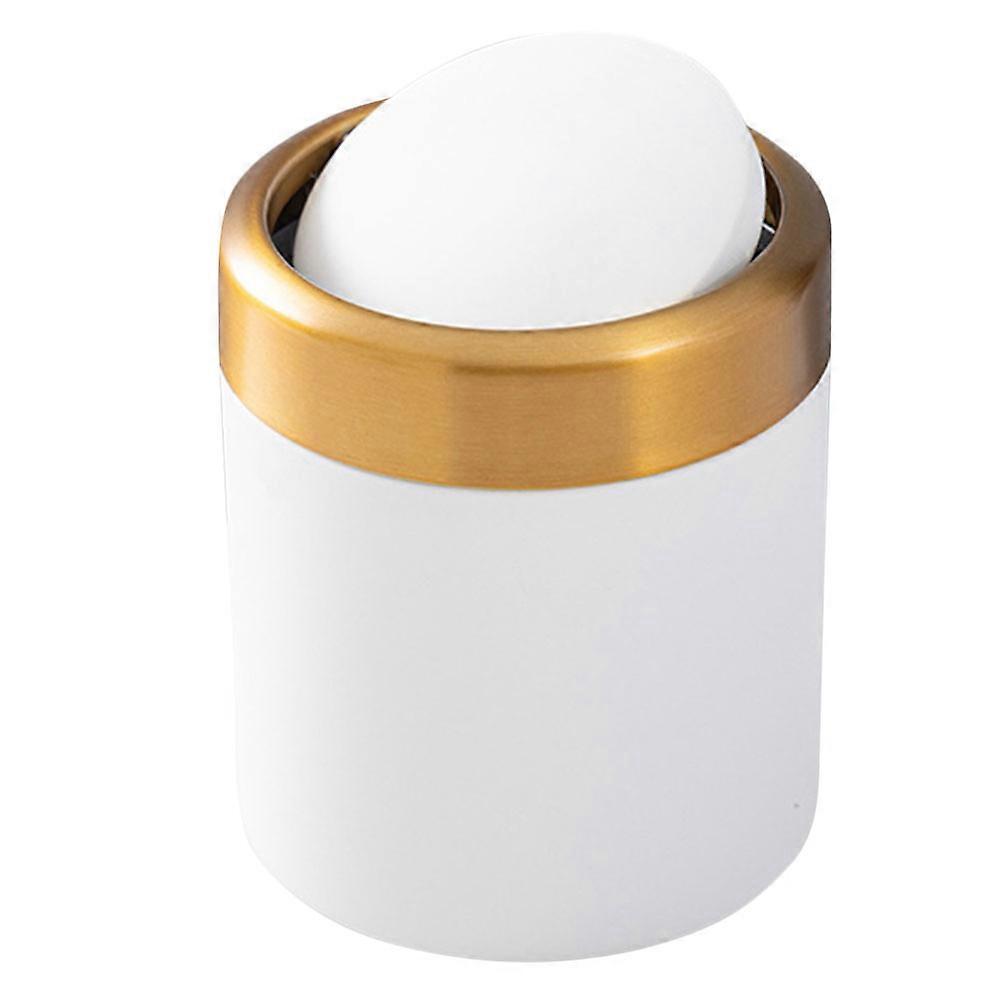 MLINS Small Trash Can for Bathroom Stainless Steel Mini Garbage Can with Flip Lid for Bedroom Kitchen and Office CountertopTrash Can