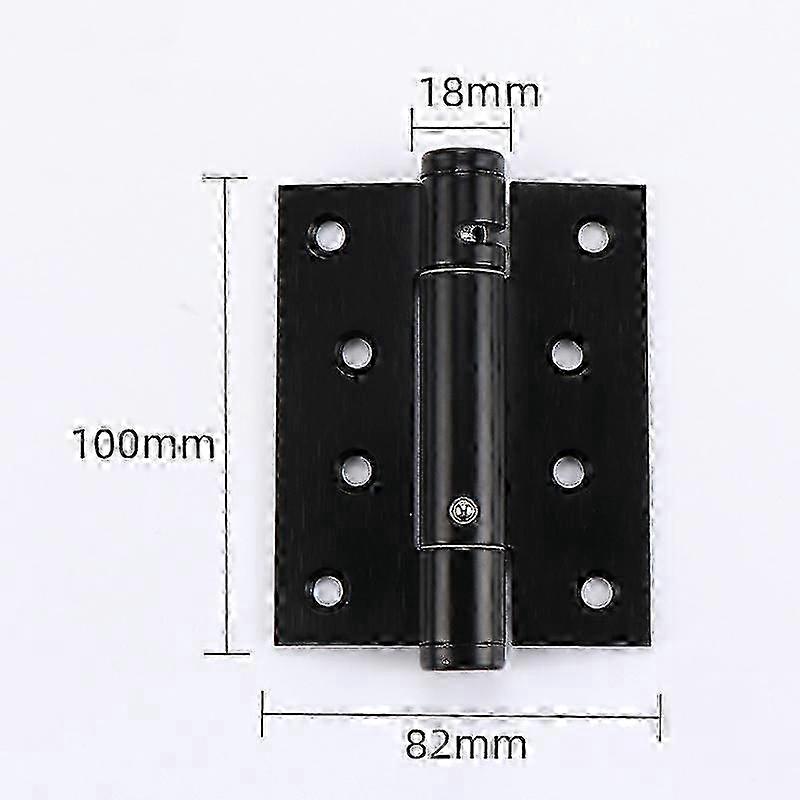 Spring Hinge Invisible Door Self-Closing Buffer Damping Hinge Automatic Door Closer Hidden Door Wooden4 Inch Matt Black SZRH A-S