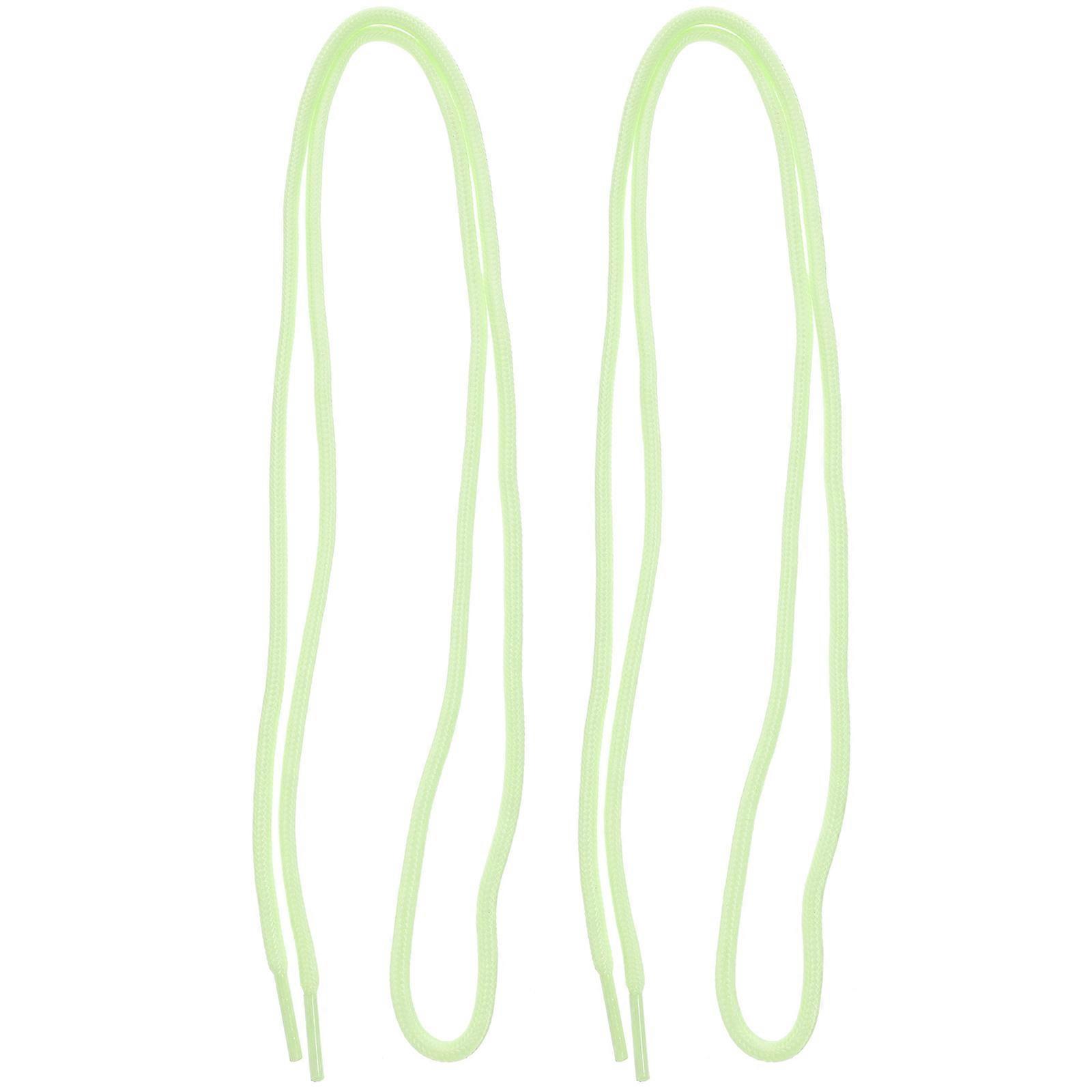 1 Pair Glow in the Dark Reflective Shoelaces with Plastic Tube (Light Green)