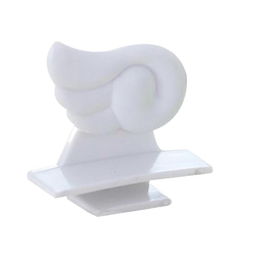 Portable Toilet Seat Cover with Lifter Lid in Fashion Design 1 Set Includes Wings Shape to Avoid Touching White Color