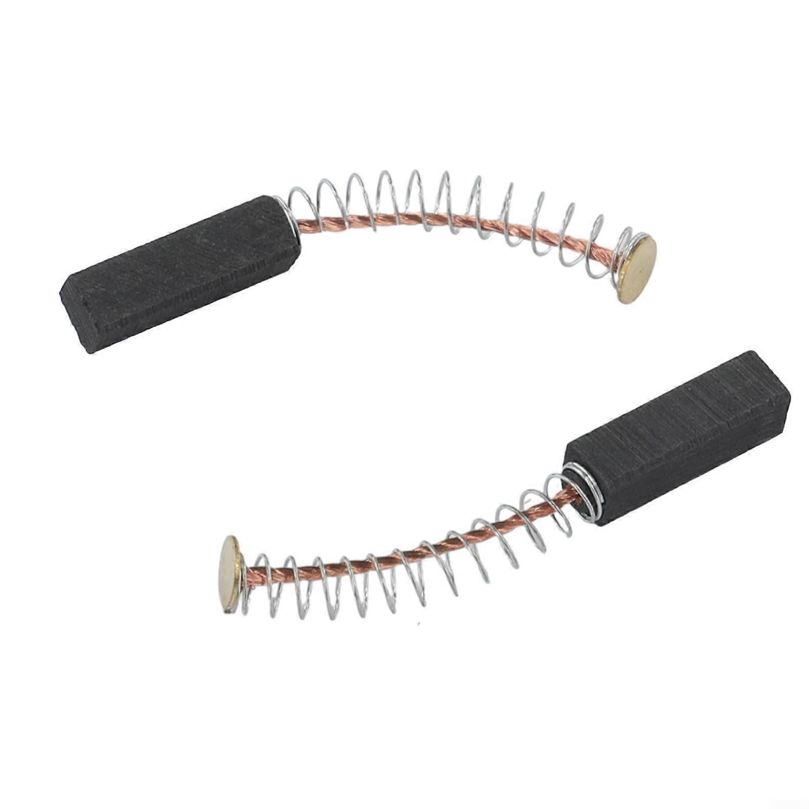 Replacement carbon brushes for electric motors, twopiece, size 20 x 6 x 5 mm, for maintaining power tools.
