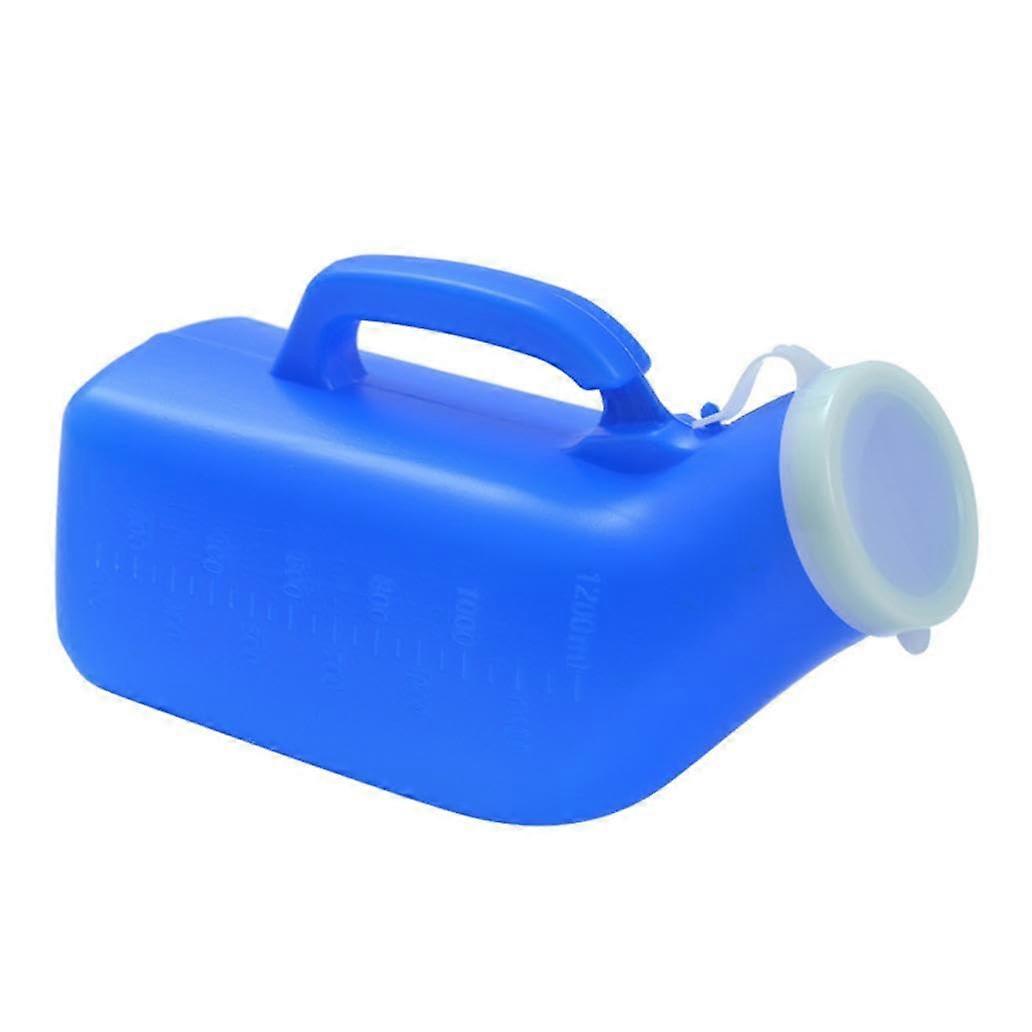 Portable Urinal for Men, 1.2L Emergency Pee Bottle, Reusable Travel Urinal with Lid for Camping, Road Trips, and OntheGo Use.