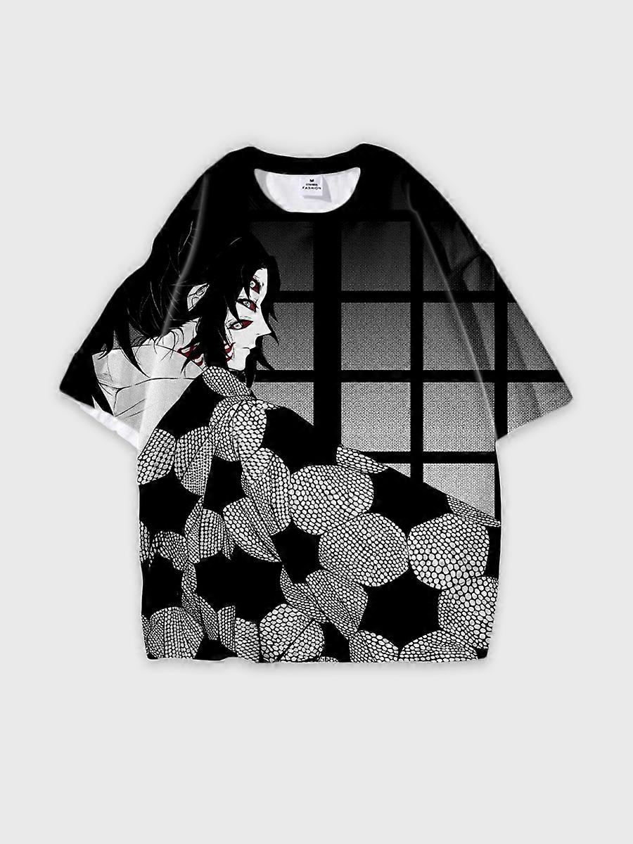 T-shirt round neck Character Pattern loose short sleeve P3188