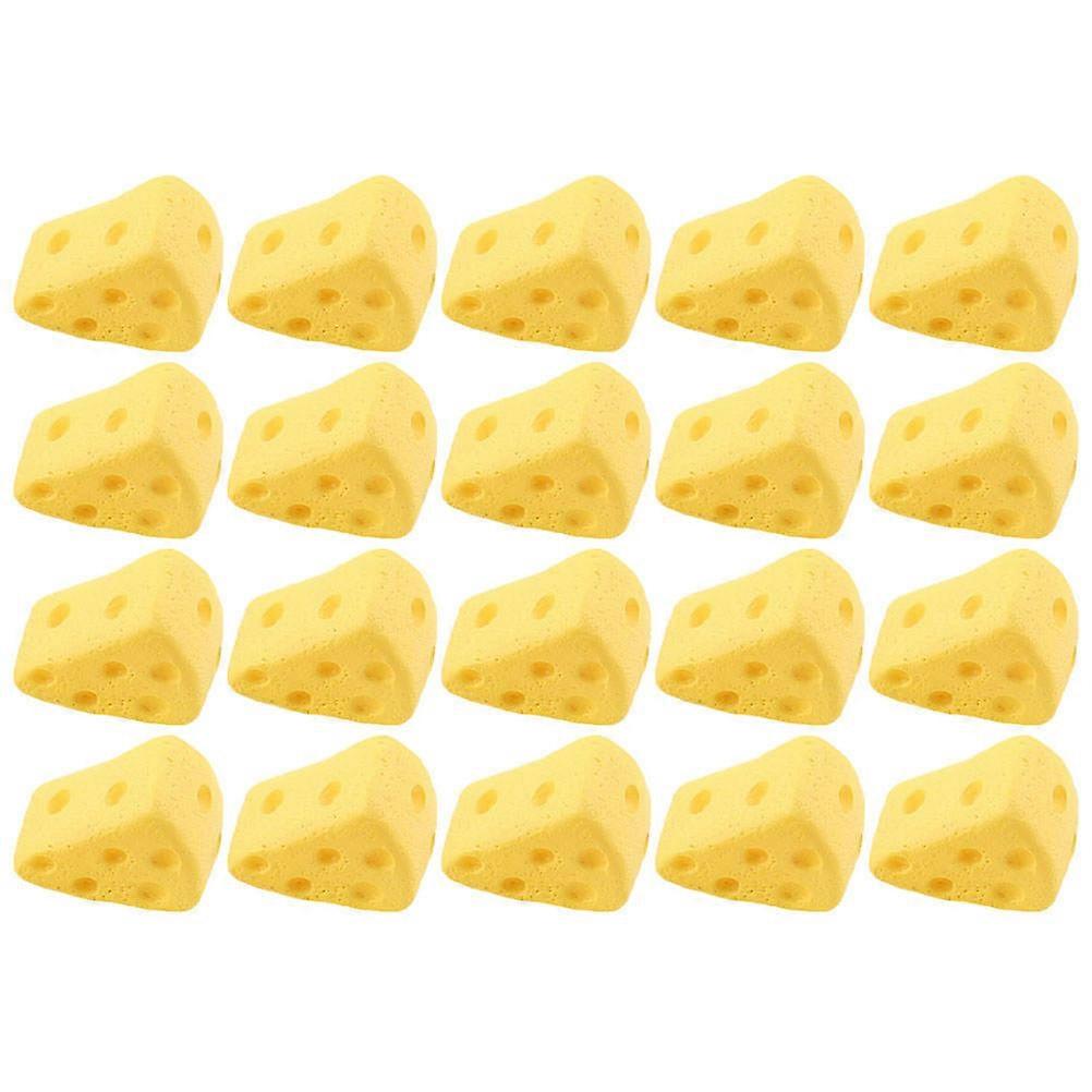 50pcs Realistic Fake Cheese Cake Models Artificial Dessert Props for Photography Home Bakery Display Miniature Yellow Simulation Cakes