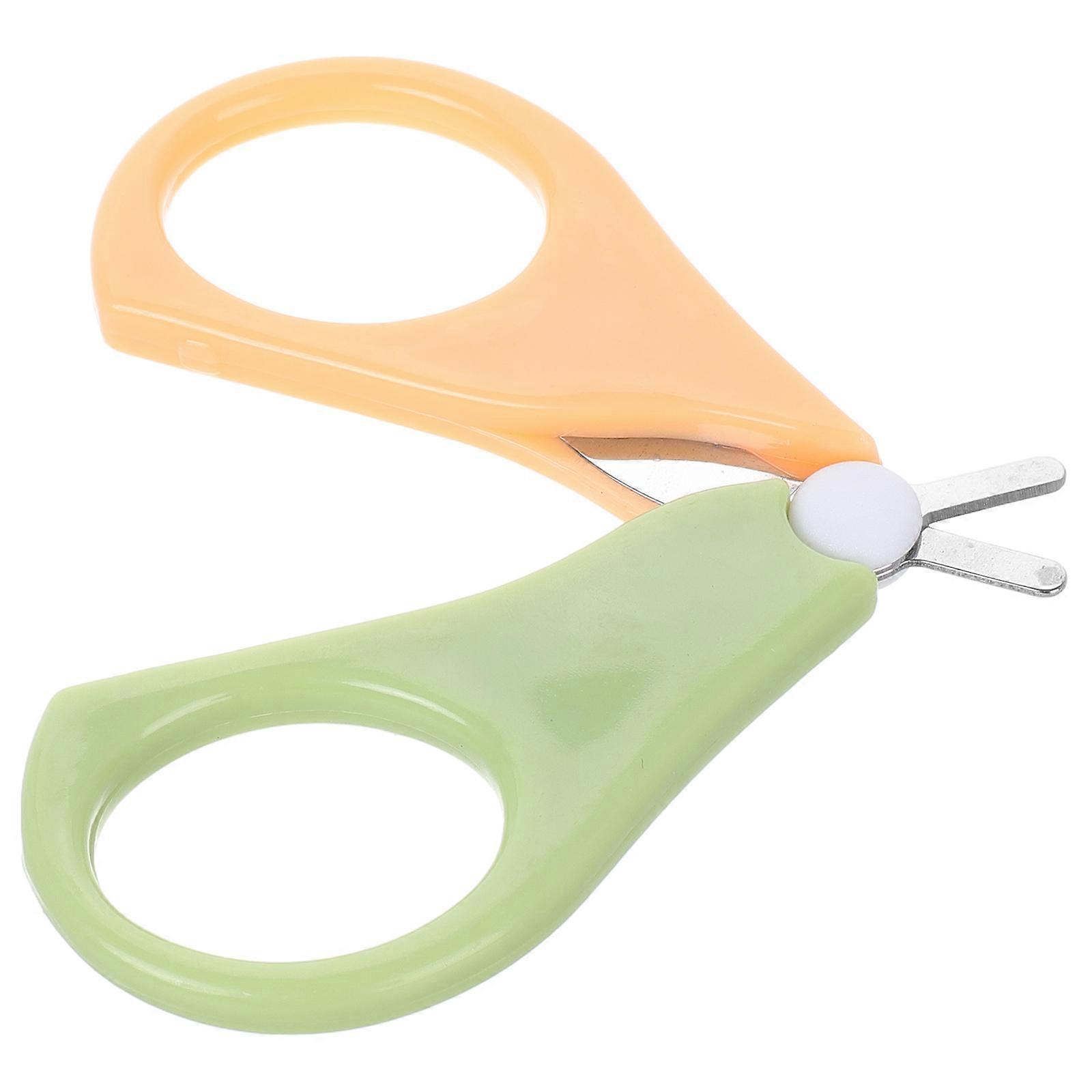 Baby Nail Scissors Grooming Tool Precision Cutting For Nursery Use On-the-Go Parenting Assorted Color 3.1×2.3×0.2in 1Pcs