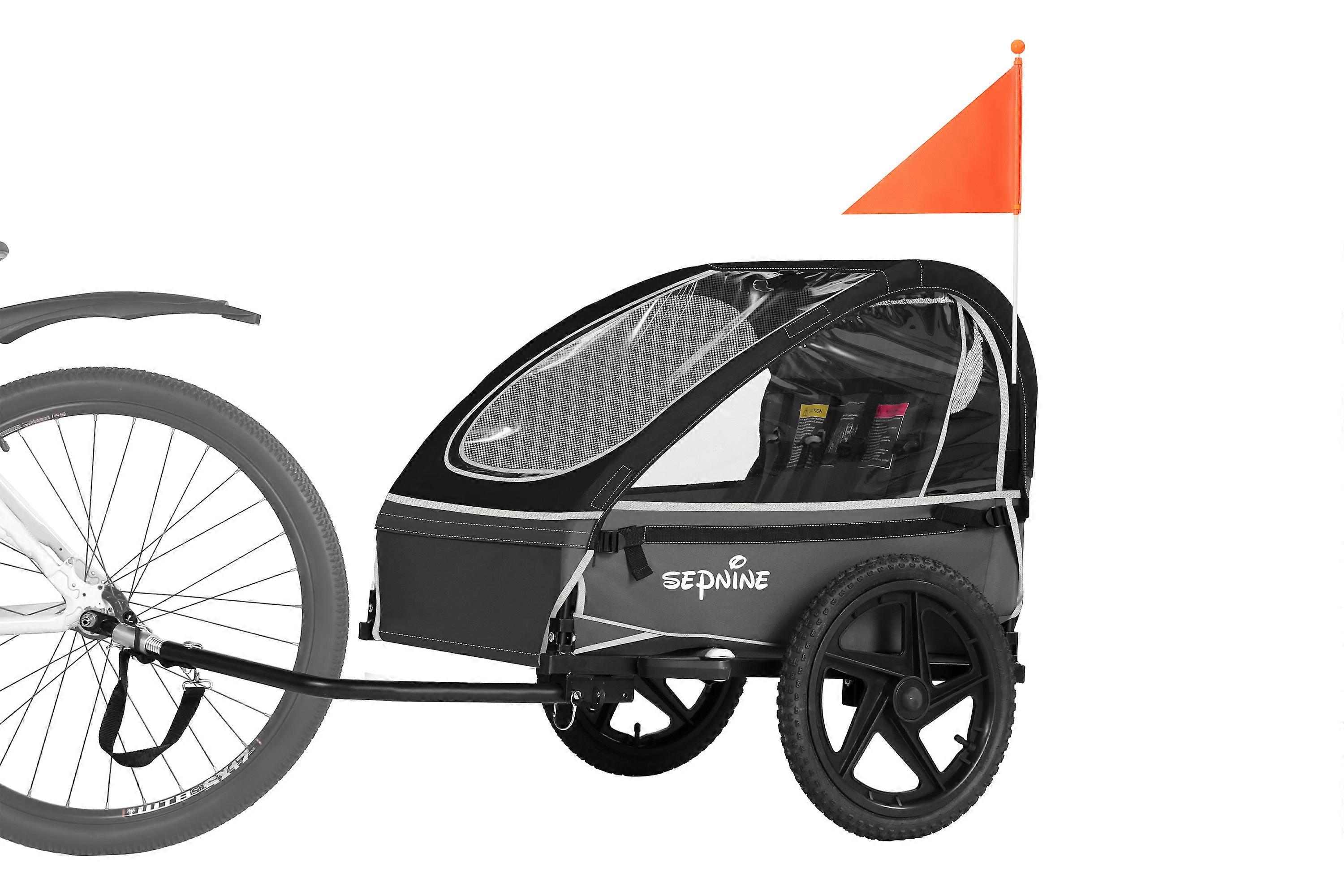 Trailer, bicycle trailer, foldable, with 5-point safety harness