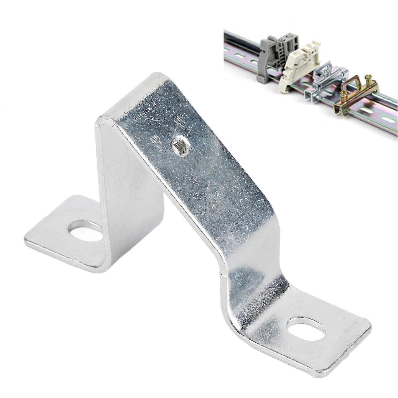 10PCS Rail Mounting U Bracket C45 Stainless Steel Guide Rail Inclined Support U Shaped Connector Bracket M4 Hole 