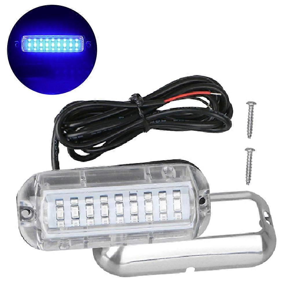 LED Underwater Boat Lights Blue Transom Illumination Shockproof Easy Installation for Navigation