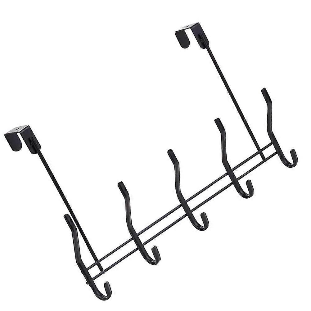 1 יחידה אגרוף דלת אחורי ווים ברזל מפתח תיק וו מעיל מחזיק לבית מגורים חדר אמבטיה מטבח משרד שחור