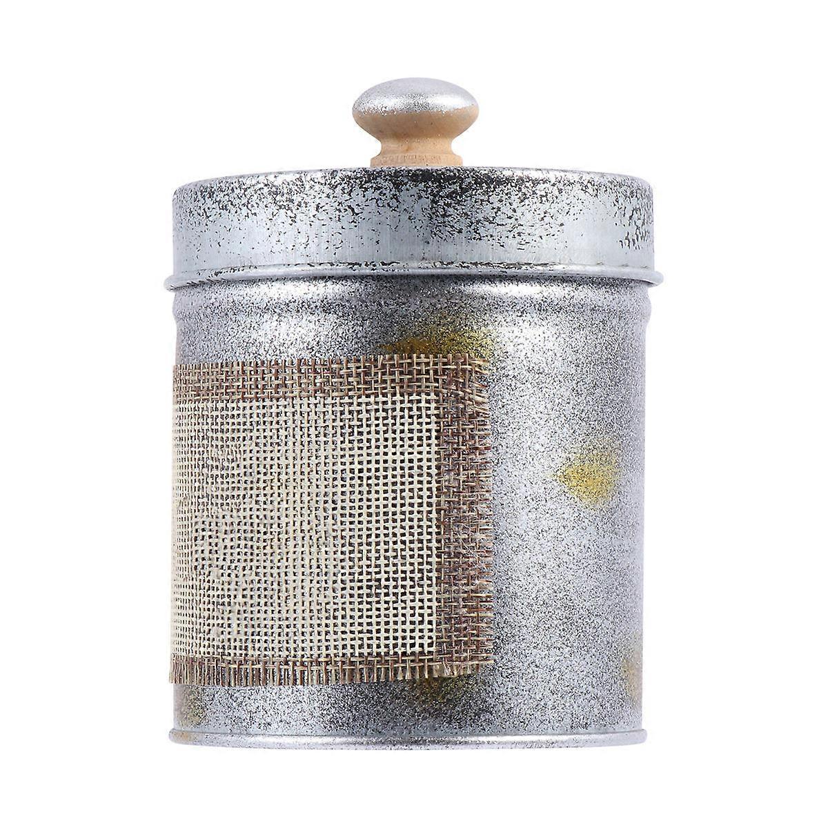 Kitchen Canister Silver Retro Charm Storage Can for Iron Storage