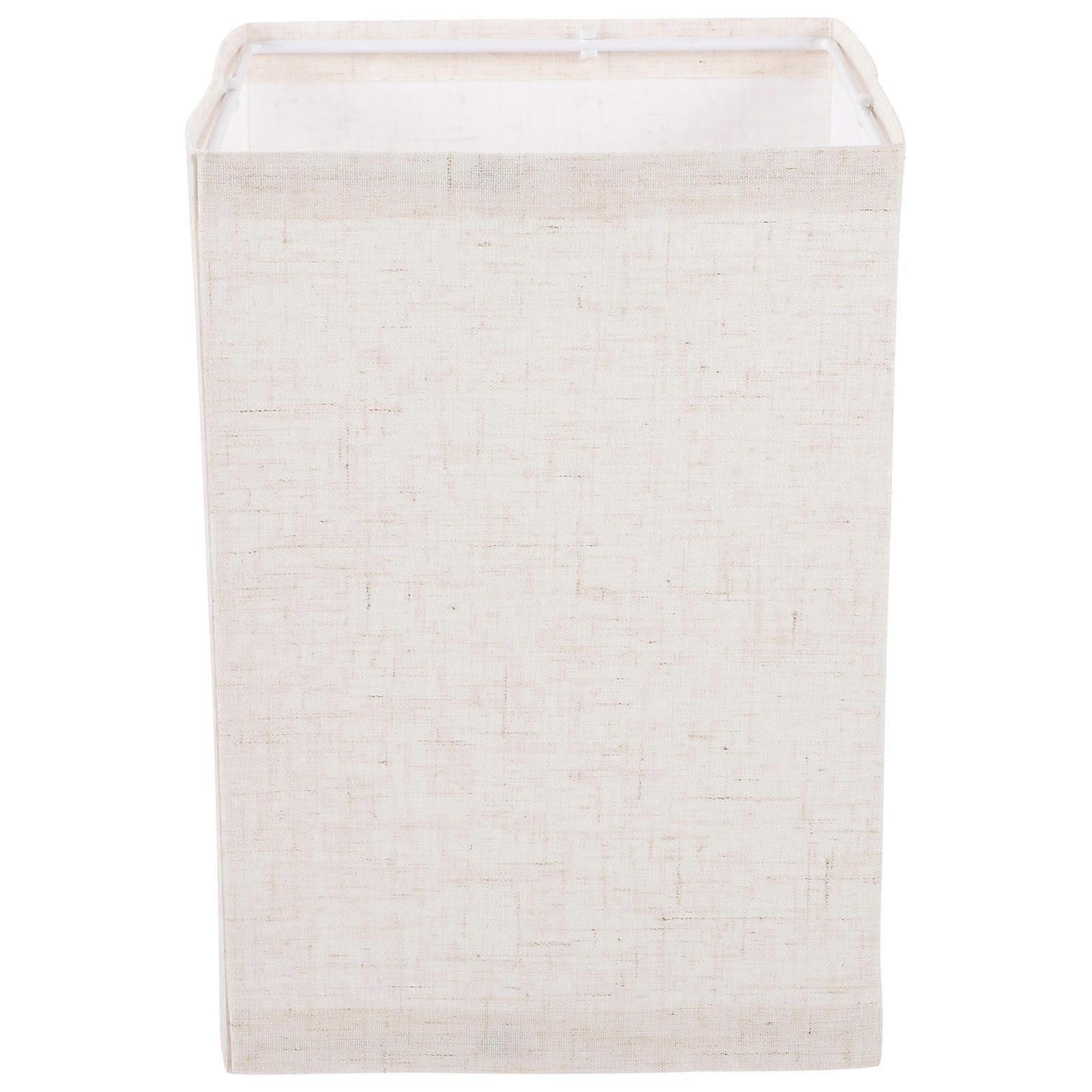 Universal Lamp Shade Square Table Lamp Accessory Soft Light Eye Protection Beige 20x14cm 1Set
