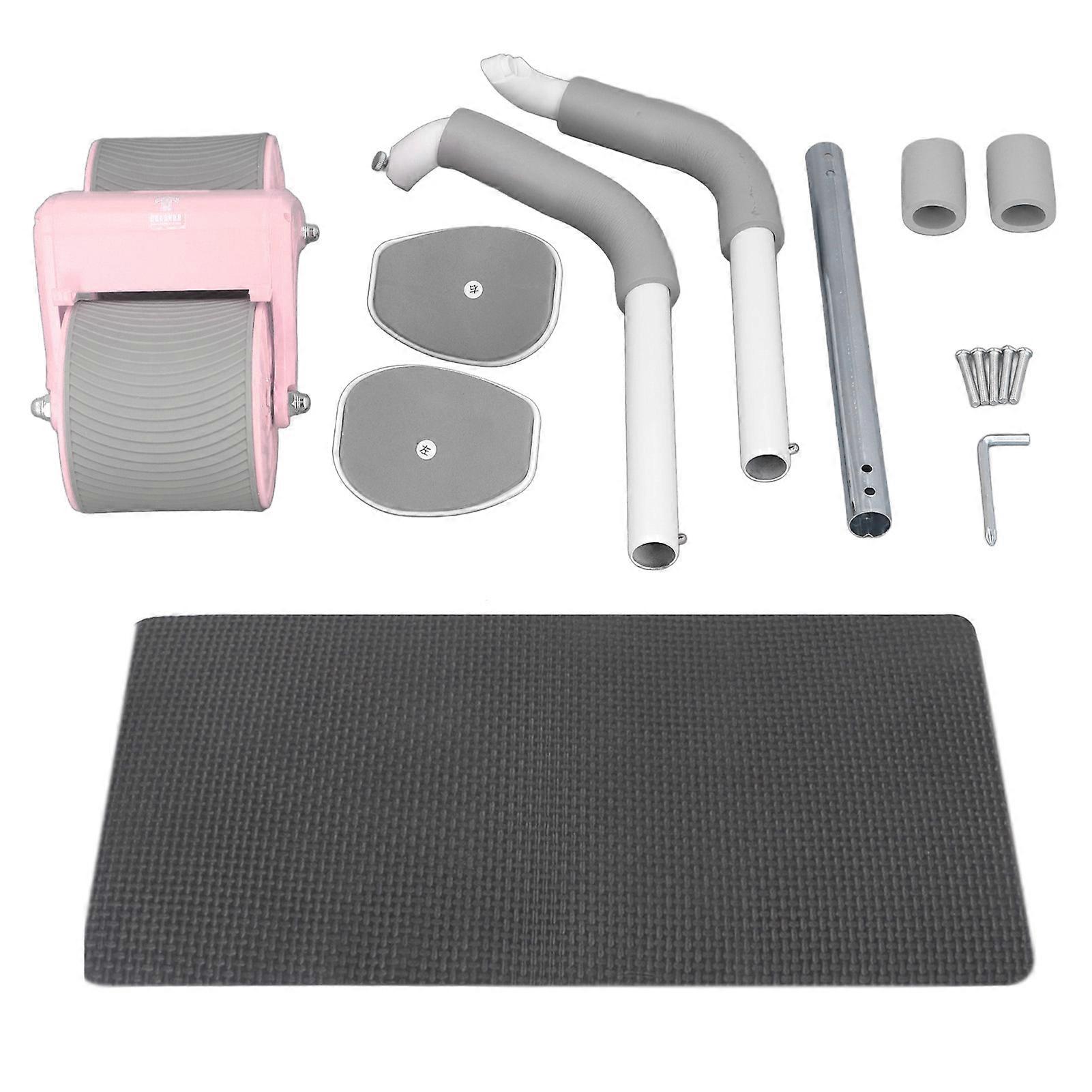 Automatic Rebound Abdominal Wheel with Elbow Support Strength Training Intelligent Display Core Workout Roller Pink