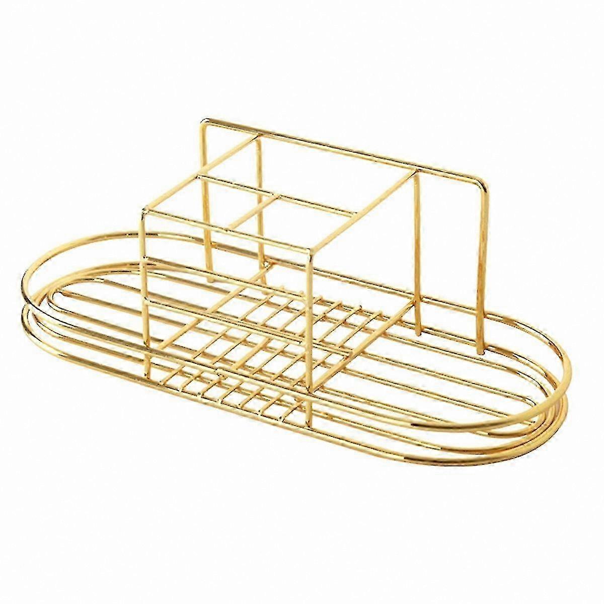 Bathroom Storage Organizer for Razors and Cosmetics Space-Saving Wall Mount Holder with Ventilated Design for Toothbrush and Toothpaste