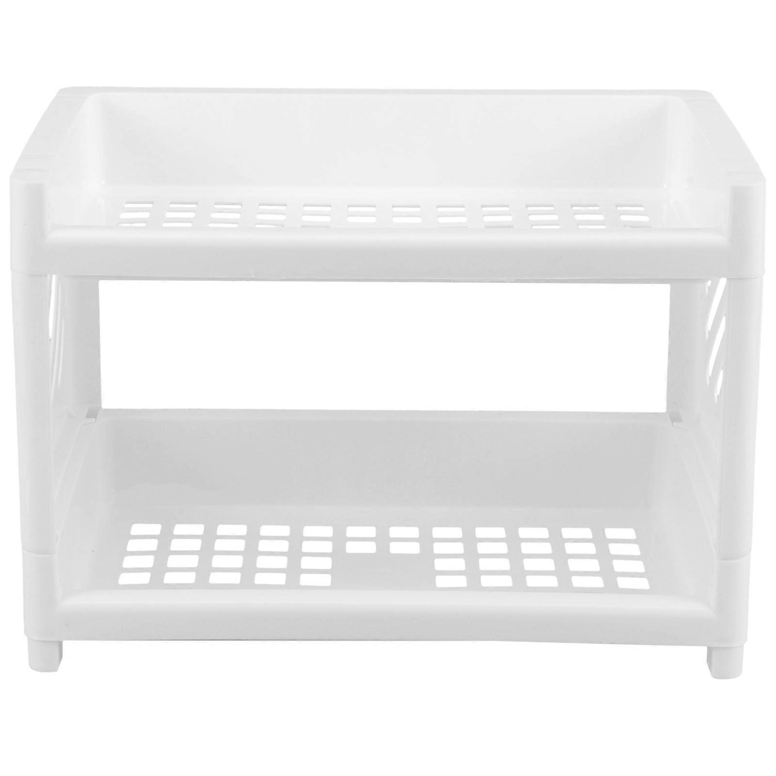 Desktop Storage Rack for Kitchen Seasoning with Double-Layer Design