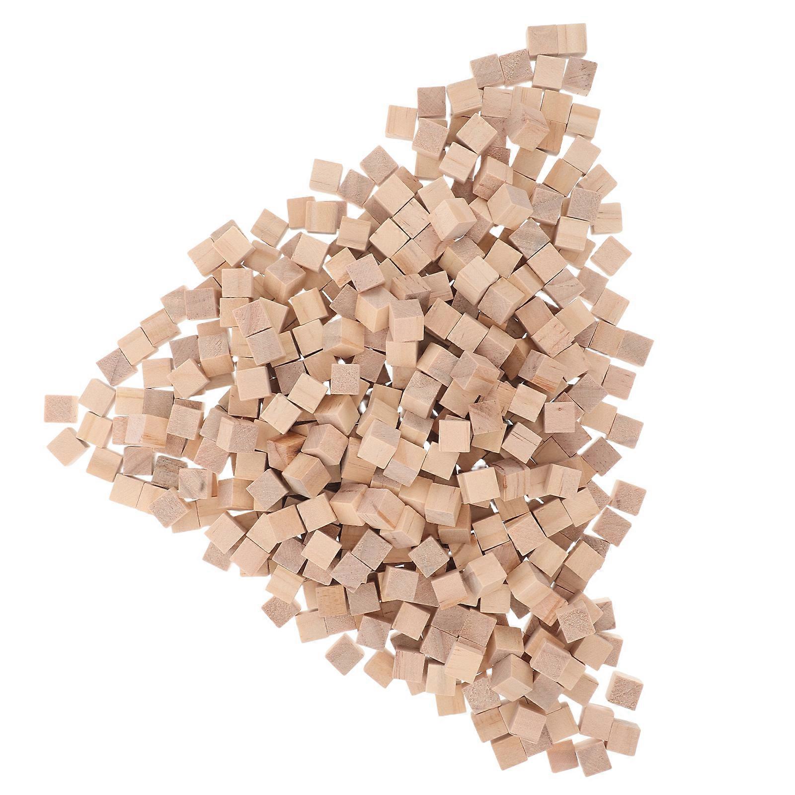 Small Unfinished Wooden Cubes 1500pcs Natural Craft Blocks for Early Education, DIY Projects, Creative Play in Homes, Schools, Kindergartens