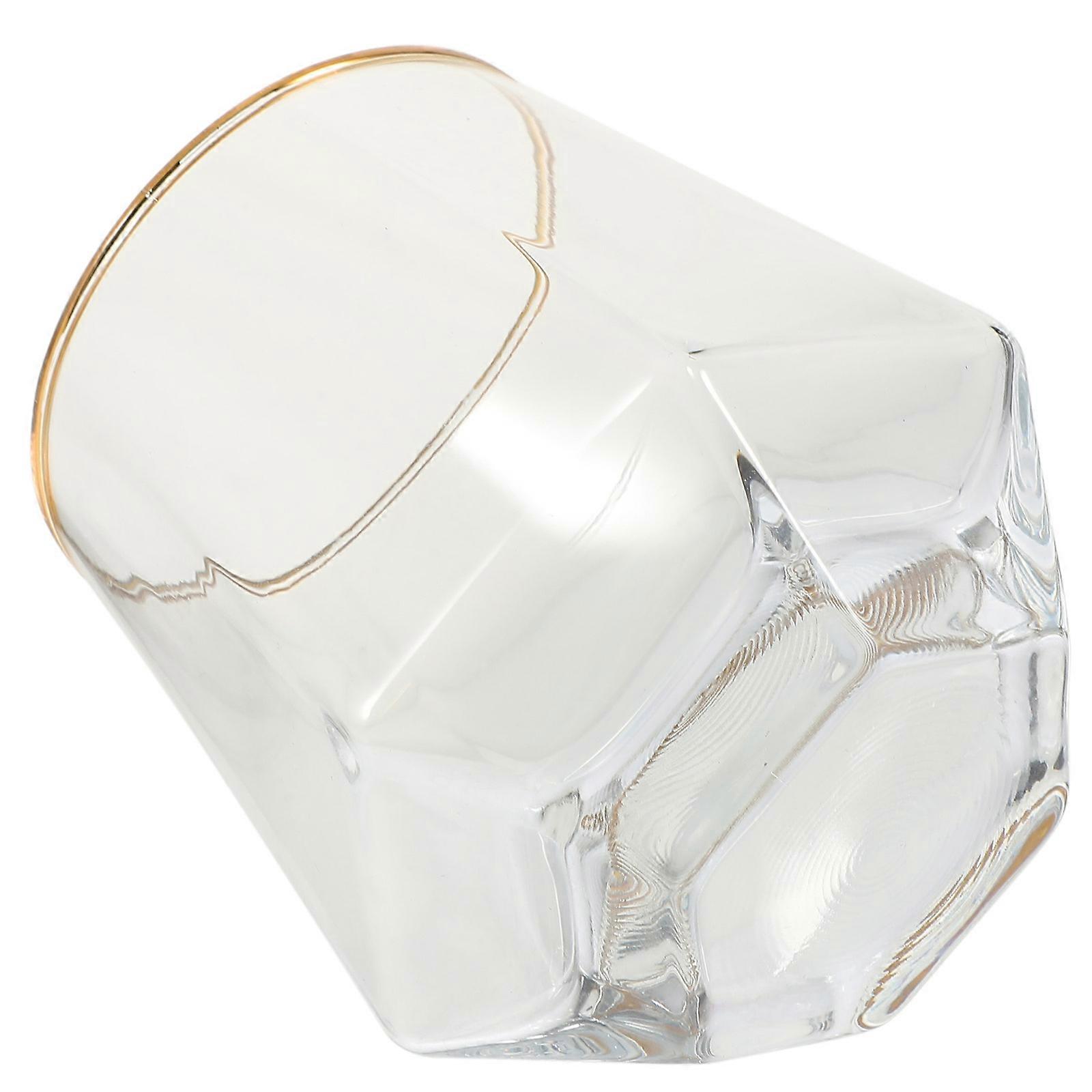 Transparent Glass Whiskey Cup Stable and Safe for Manicure Use Easy to Wash Suitable for Drinks 10oz
