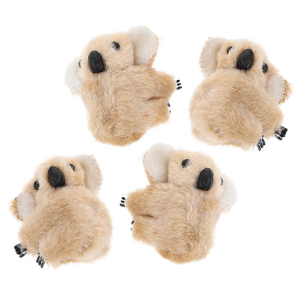 Fun Hair Clips 4Pcs Koala Shape Hair Decoration For Teens In Khaki With Craftsmanship
