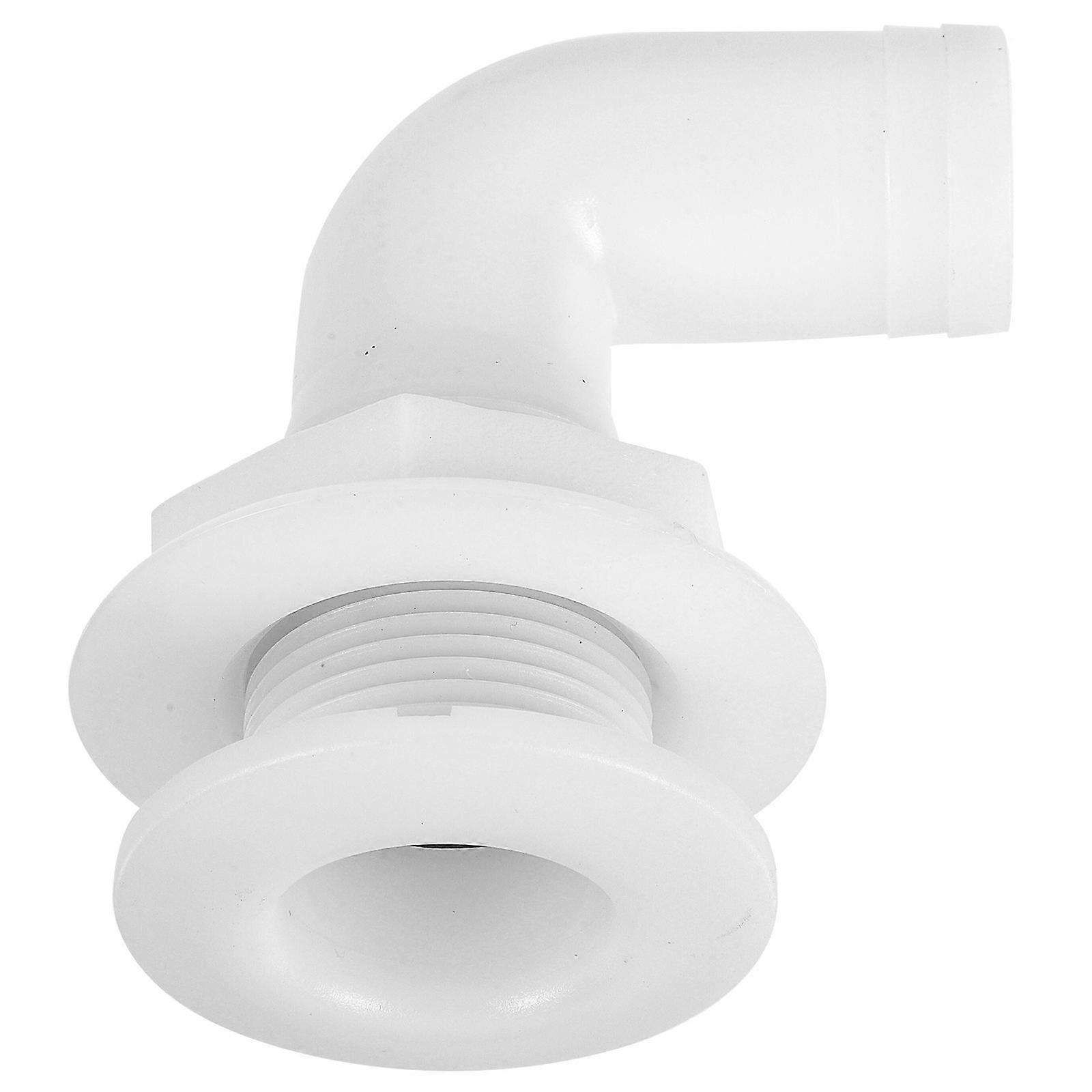 White Plastic Boat Scupper Fitting for Smooth Drainage with 90° Angle Design and Easy Installation