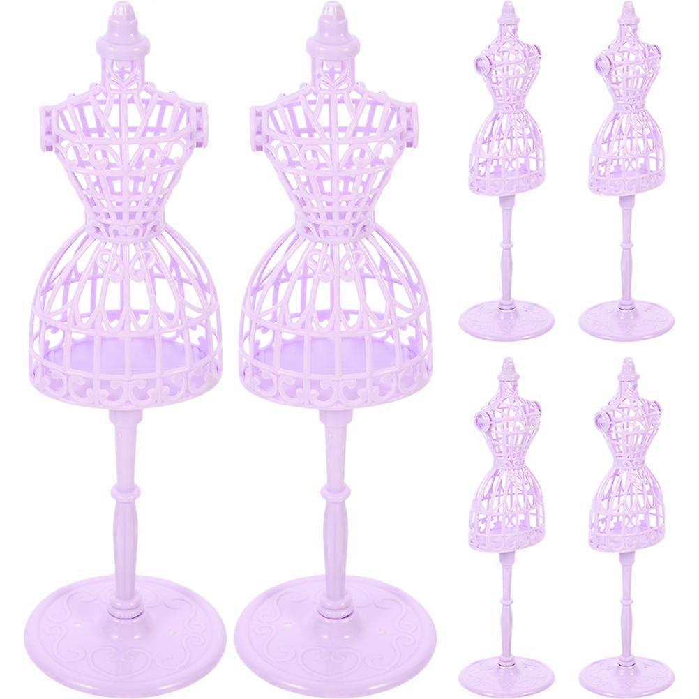 FRCOLOR 6Pcs Doll Clothes Mannequin Dress Display Form Stand for Doll Gown Model