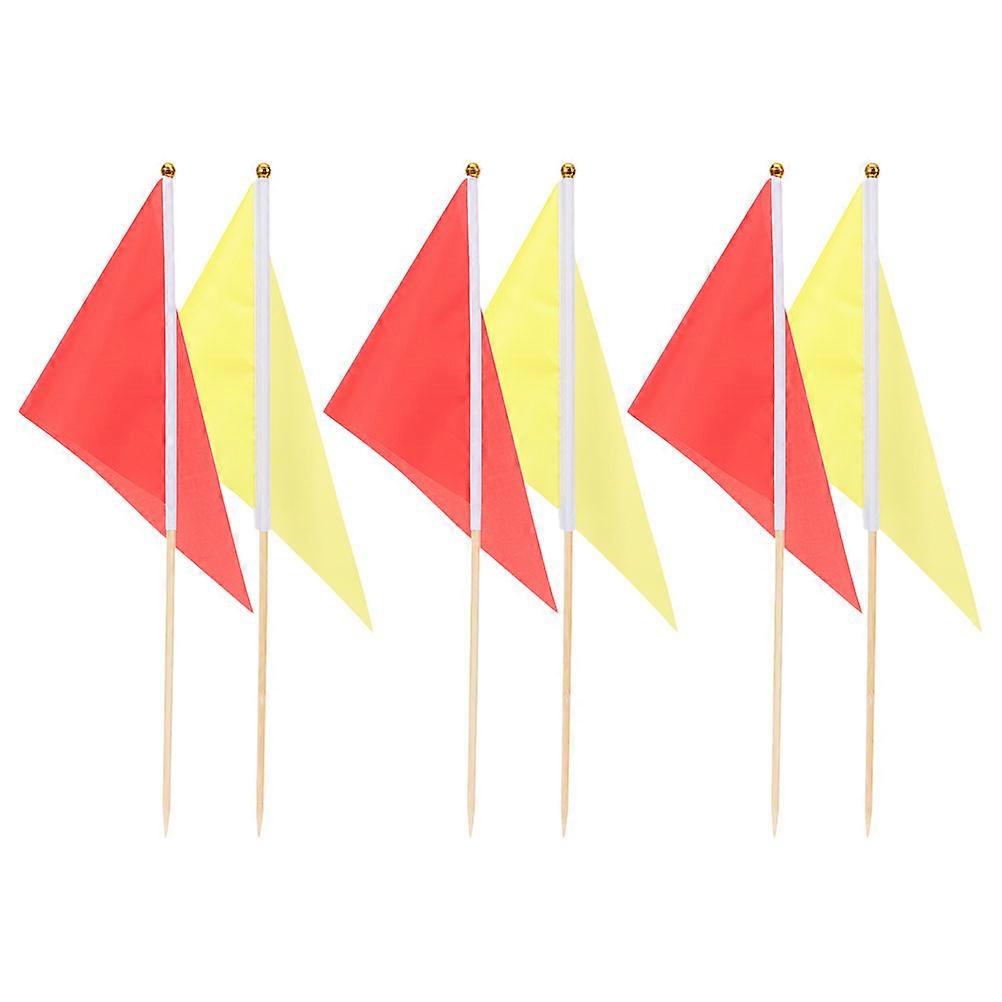 Lawn Marker Flags Triangle Shape For Courtyard Garden Industrial Use Bright Band Setting 6Pcs
