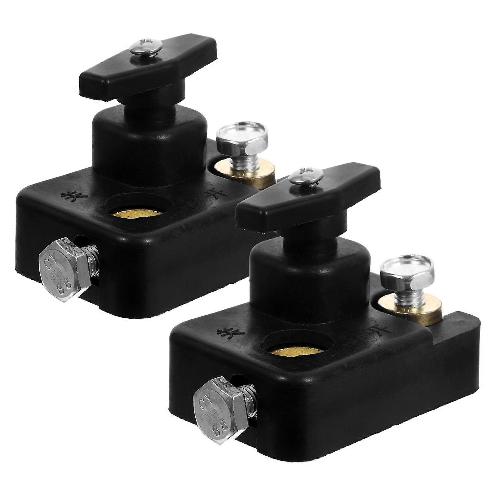 2pcs Car Battery Disconnect Switches Top Post Power Isolation Cut Off for Trucks RV Excavators Battery Terminal Shut Off