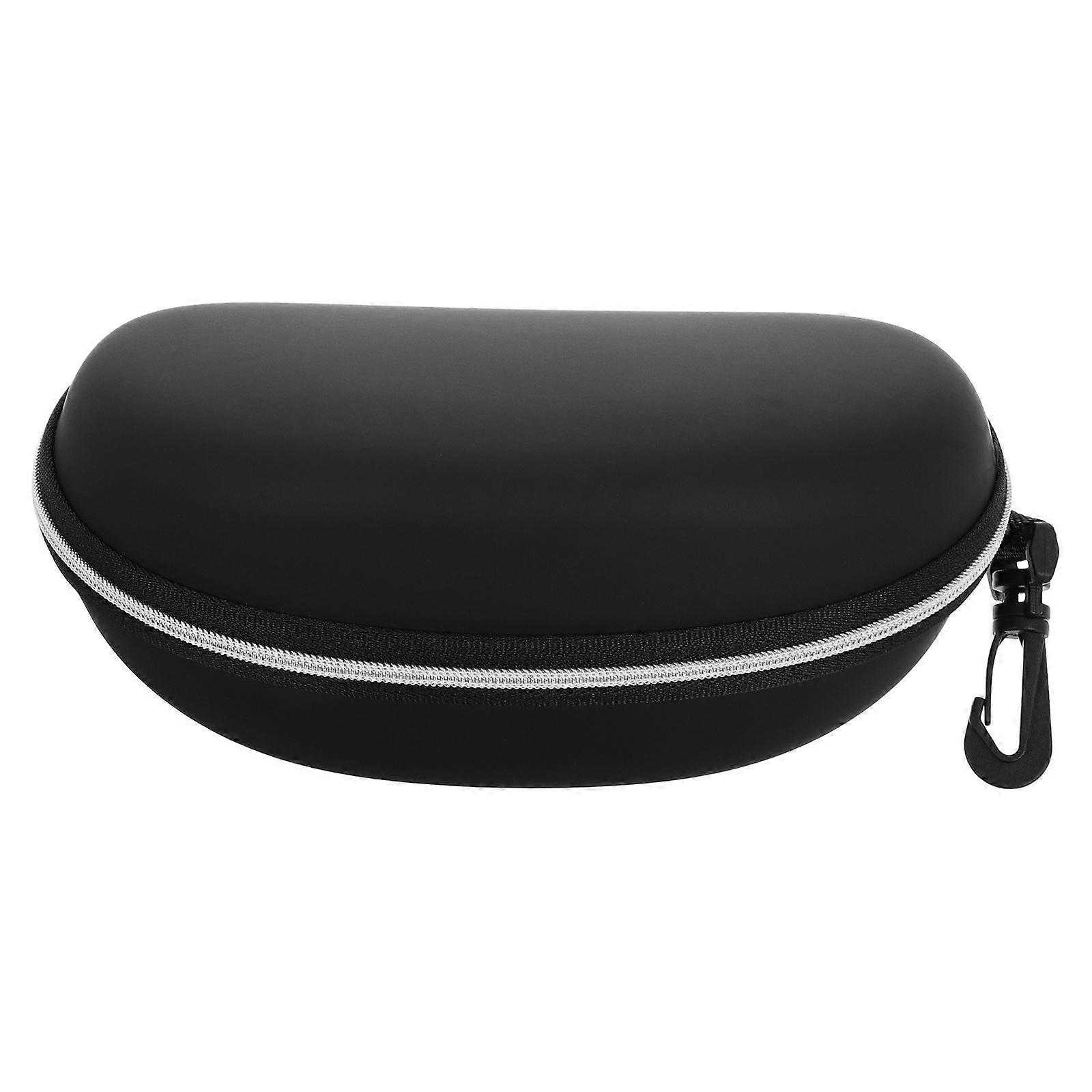Stylish PU Zipper Hard Shell Sunglasses Case for Travel & Outdoor Use – Portable Protective Eyewear Storage for Ski Goggles and Windproof Glasses