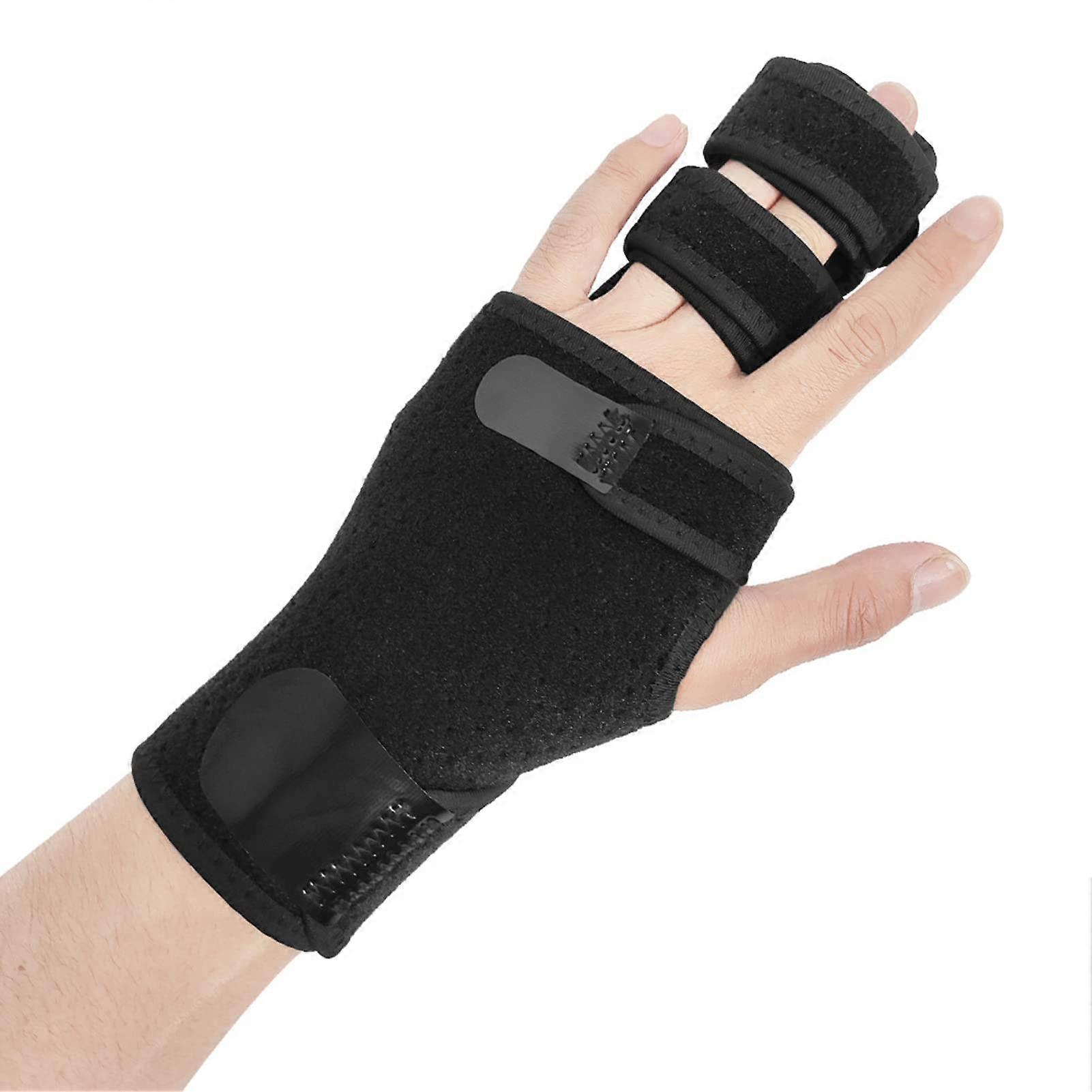 Left Hand, Finger Guard with Removable Splint, Adjustable Full Finger Support