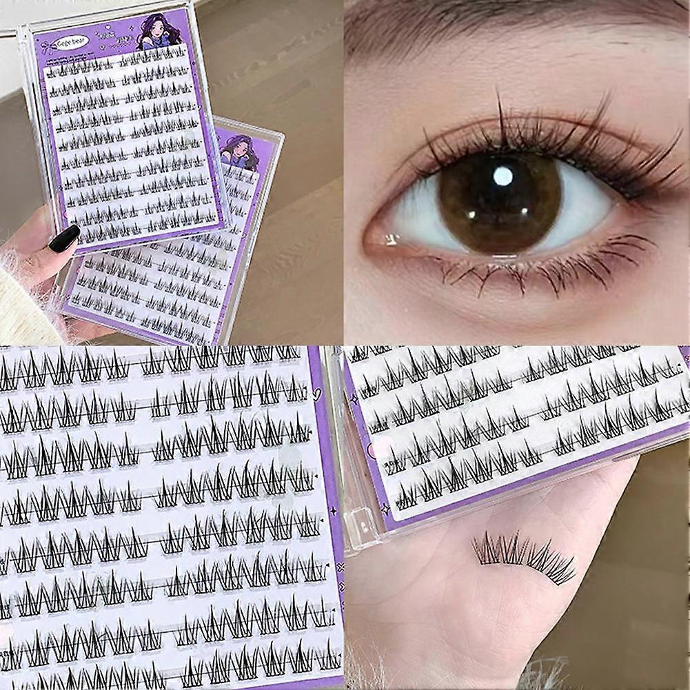 Nature Look Self-adhesive False Eyelashes Single Cluster Segmented For Easy Eye