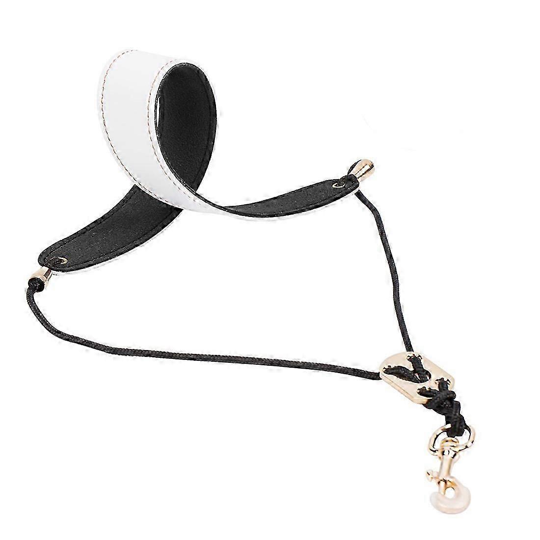 White saxophone neck strap for alto and clarinet