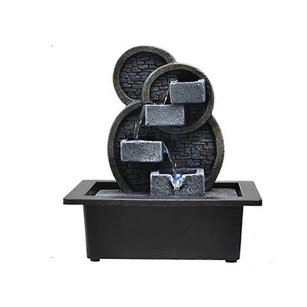 Tabletop Fountain Desktop Water Feature Resin With Light Unique Shape 26x13x18cm Color B Indoor Zen Meditation