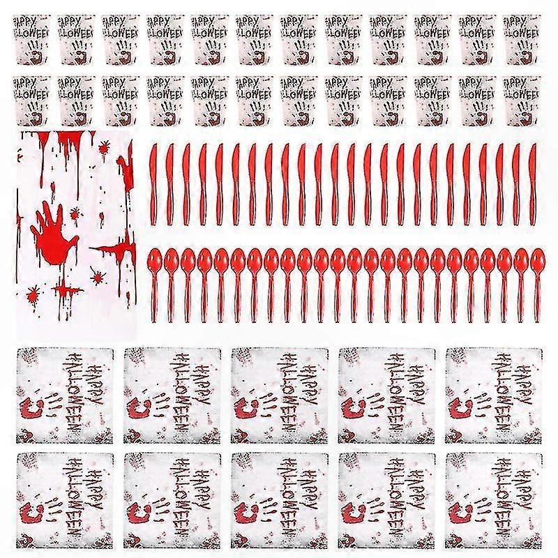 Halloween Tablecloth Set for Spooky Party Decorations