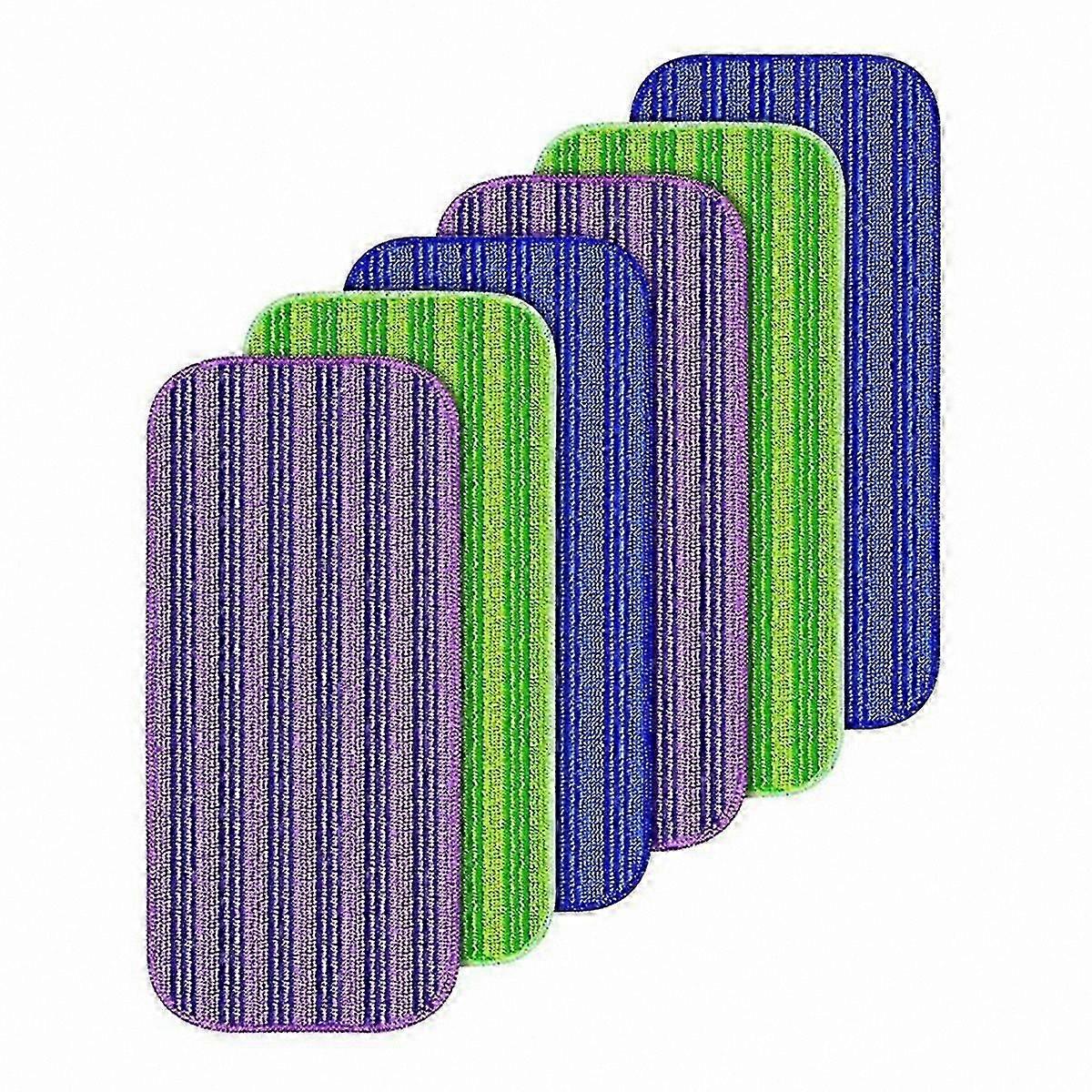 Washable Microfiber Mop Pads, 6-Pack Refills for Wet Cleaning Mops, Reusable and Durable Floor Cleaning Pads