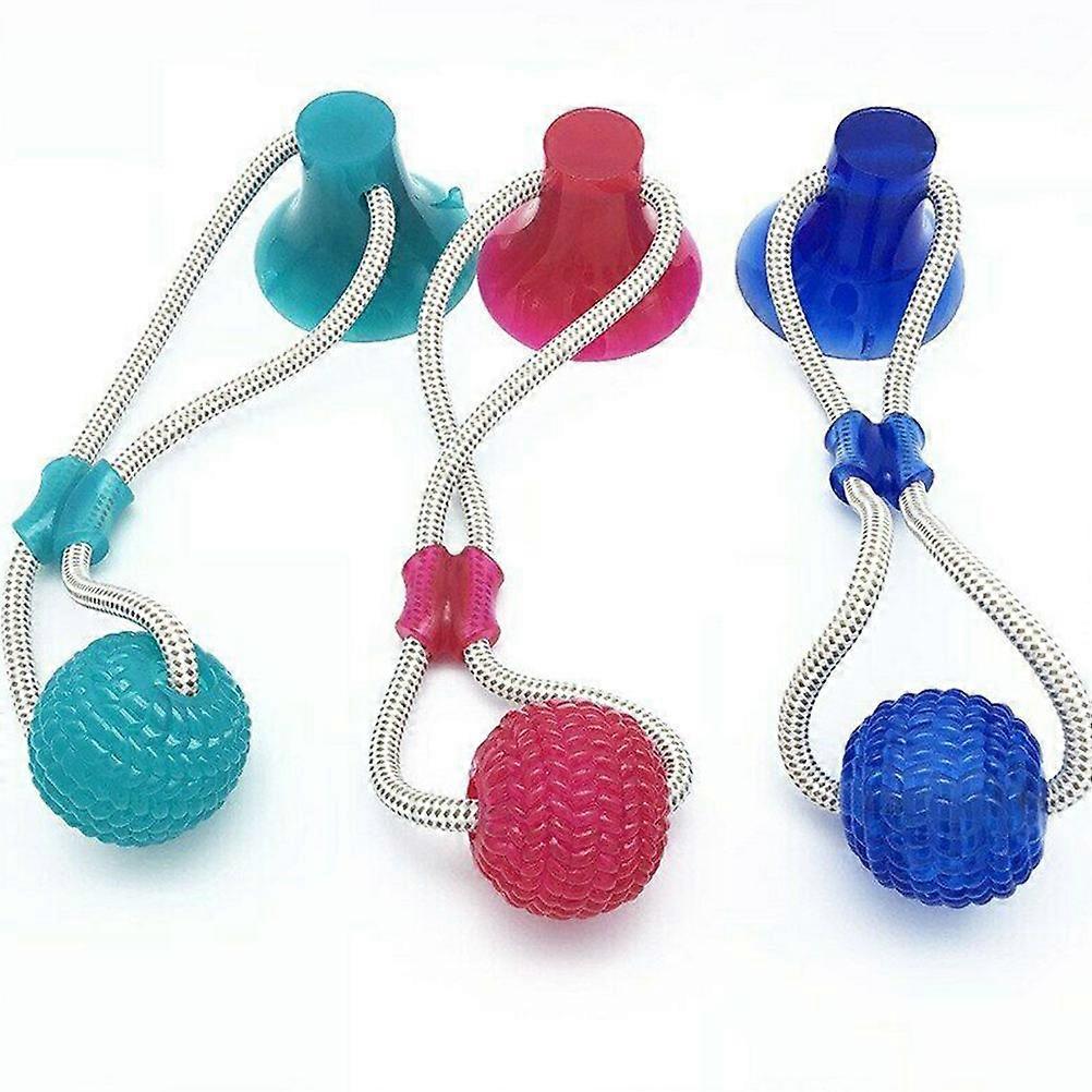 Green Toy Ball for Pet Use Made of TPR Keeps Home Quiet with Suction Cup Design 6 Inches