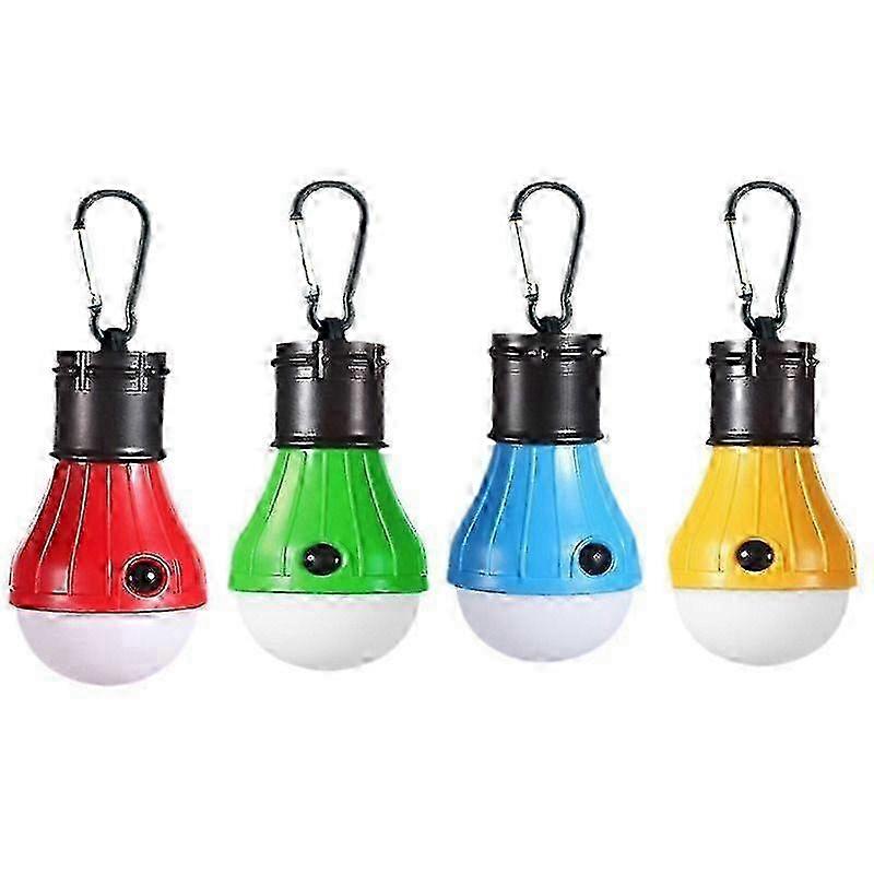 4Pcs LED Camping Lanterns with 3 Light Modes, Battery Powered Portable Hanging Tent Lights for Outdoor Activities