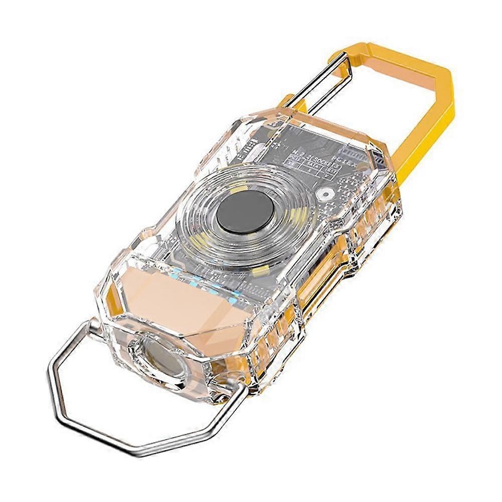 Portable waist hanging keychain mini flashlight with multiple functions