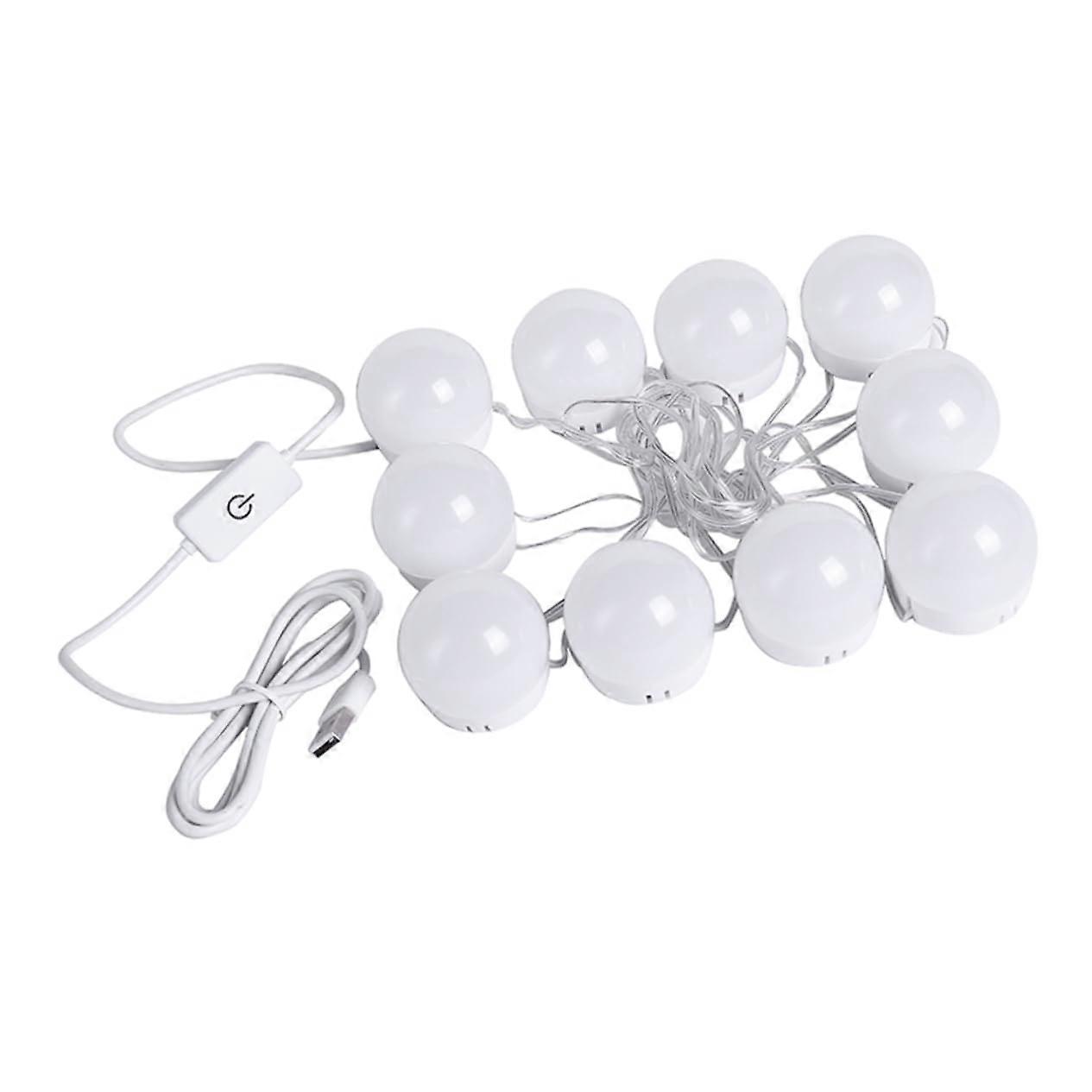 Vanity Makeup Mirror LED Bulbs Kit 10-Color Adjustable Brightness No Flicker Soft Light Energy Saving Design