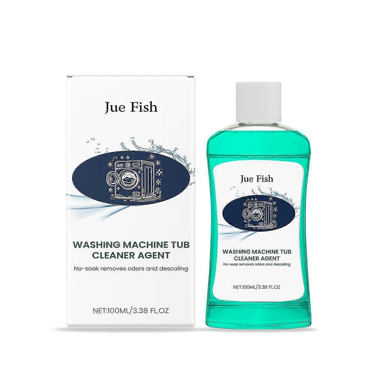 Jue Fish washing machine cleaner, stain remover, suitable for all models, with a refreshing and low foaming formula to protect the inner cylinder