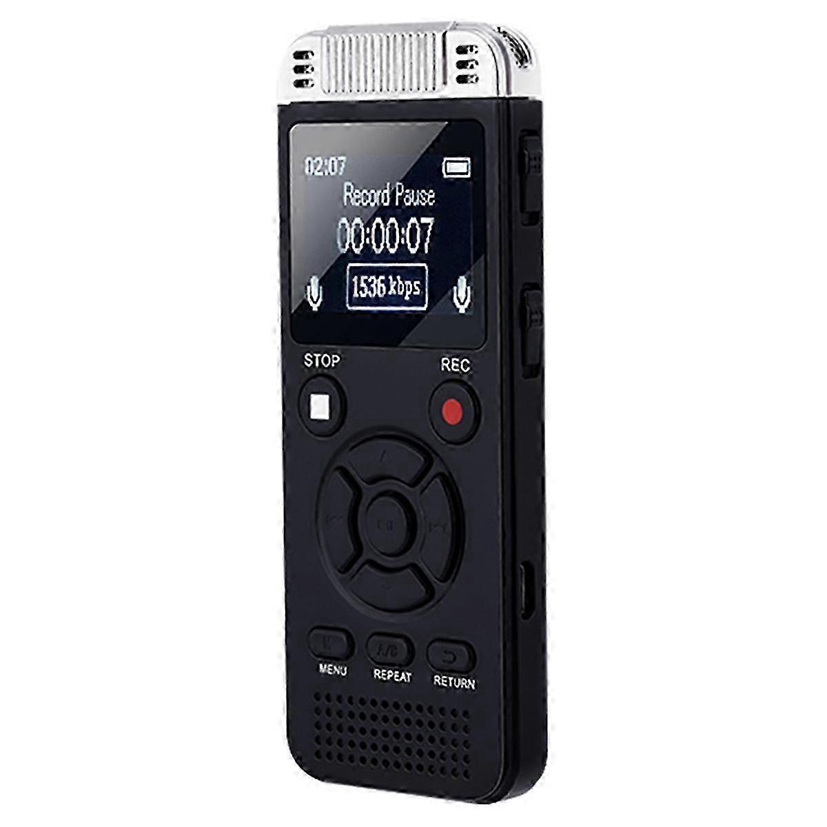 Professional Digital Voice Recorder with Noise Reduction for Lecture Meetings - 16GB Recording Device