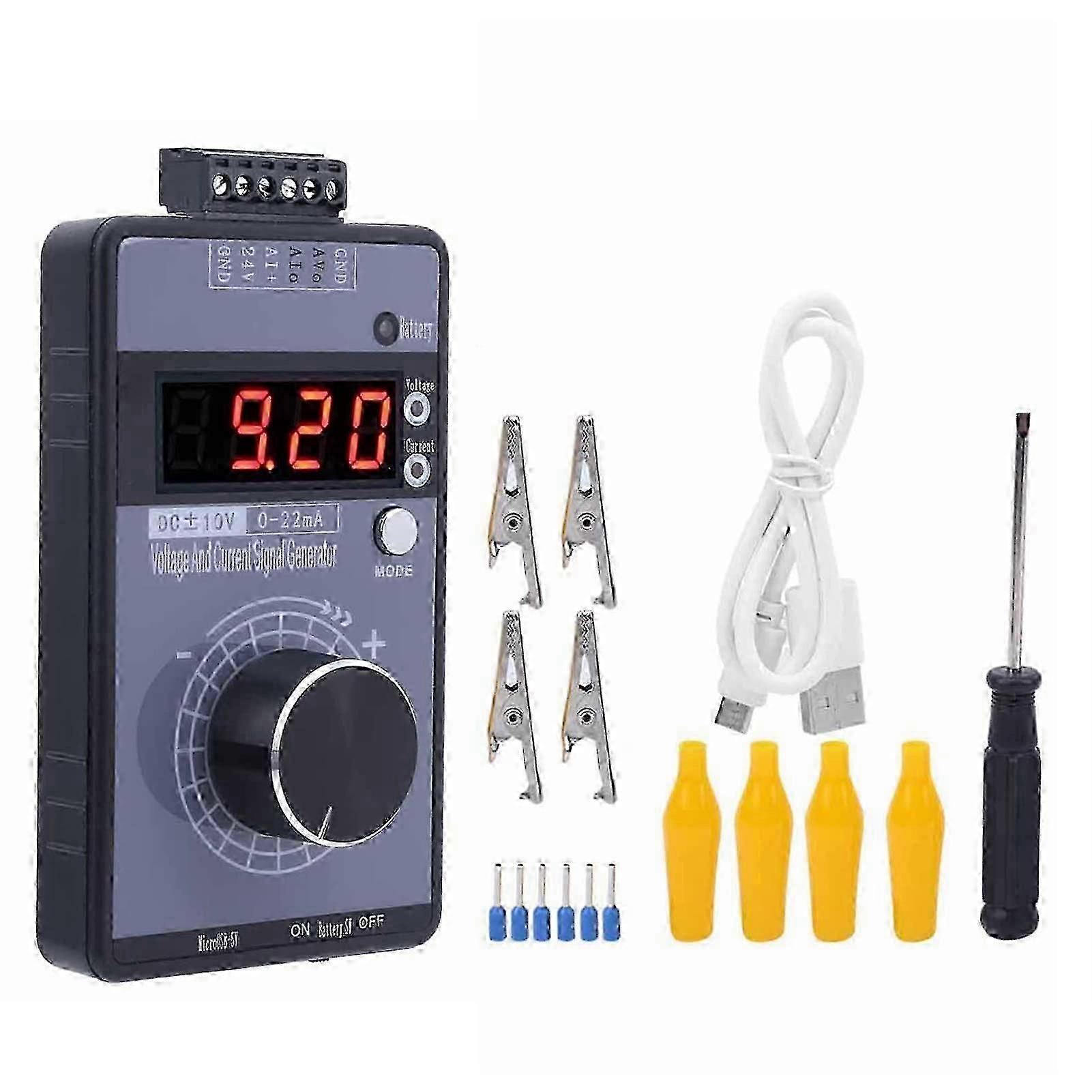 DC 0-10V 0/4-20mA Current Voltage Generator, USB Power Supply Interface Analog Simulator for PLC and Panel Debugging, Device Testing, Frequency Conver