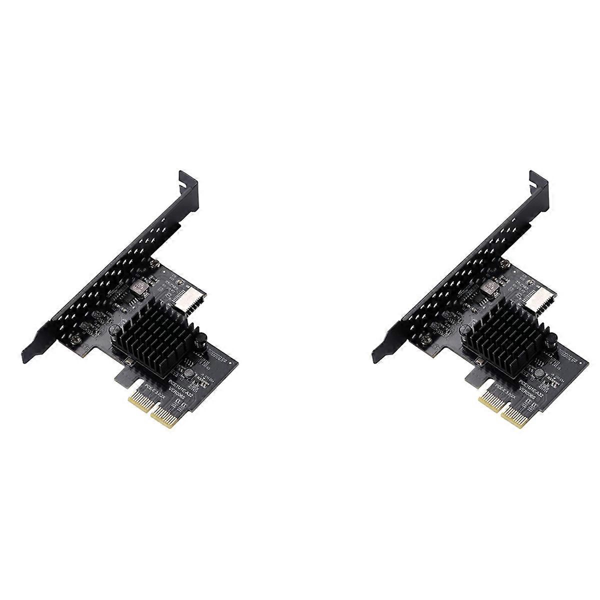 2X PCI-E 2X to USB3.1 A-Key Gen2 Front Type-E Expansion Card,10Gbps Type-E 20-Pin Front Panel Connec