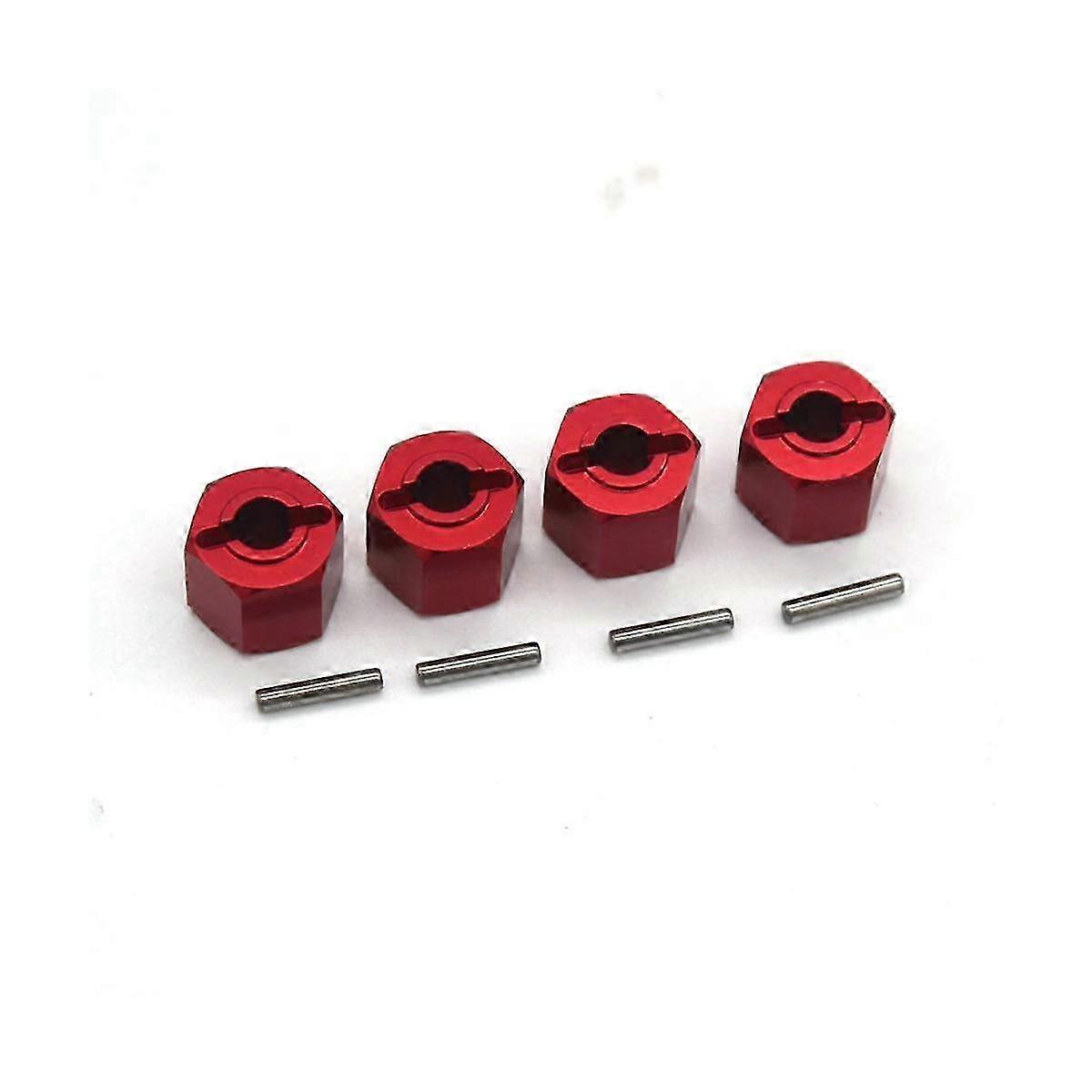 New 12mm Metal Wheel Hex Hub Adapter for ZD Upgrades on 1/10 RC Car Parts Accessories - Red