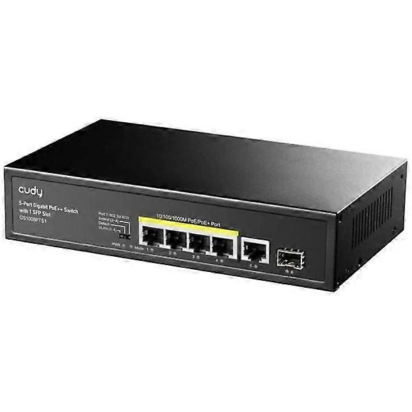 Network Switch - Cudy - GS1005PTS1 - 4 Gigabit PoE+ Ports - SFP Port - Extends Wi-Fi Connections