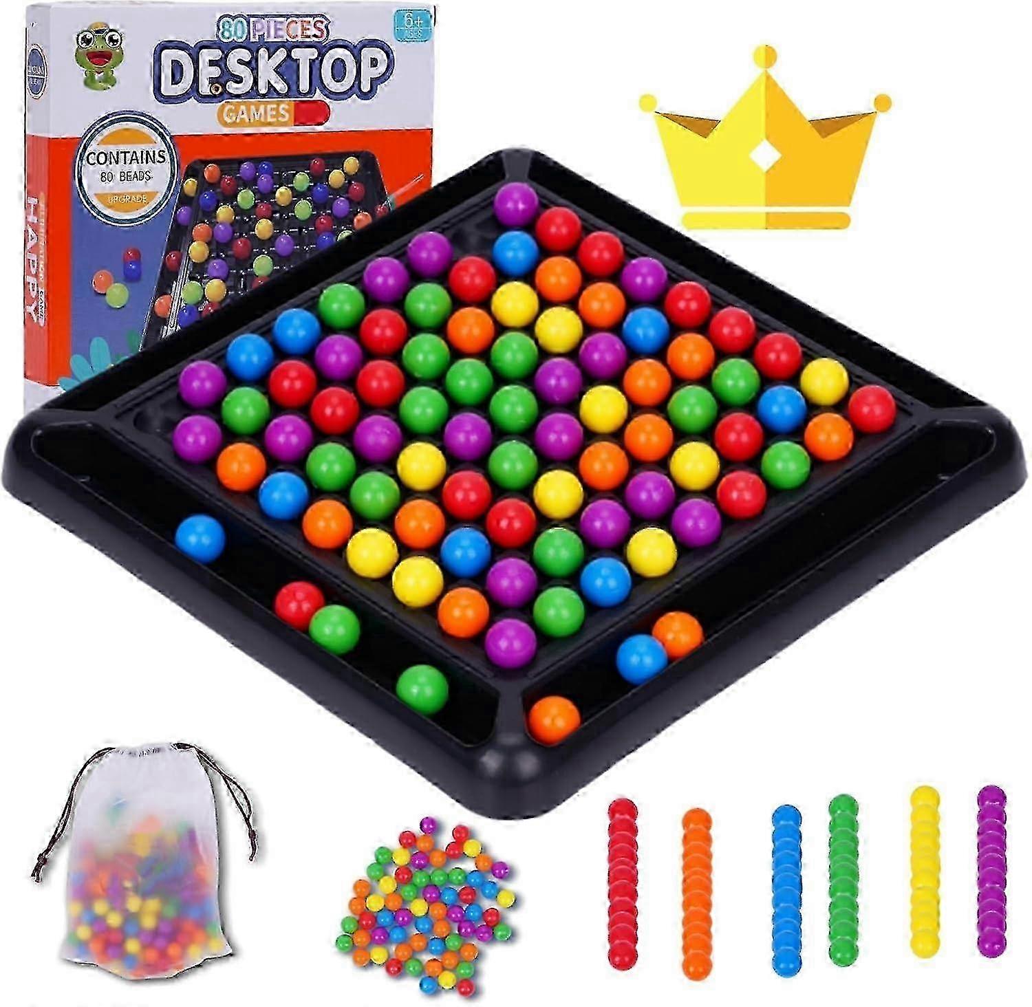 48-241Pcs Beads Intellectual Chessboard Strategy Board Game Chess Board for Kids Adults