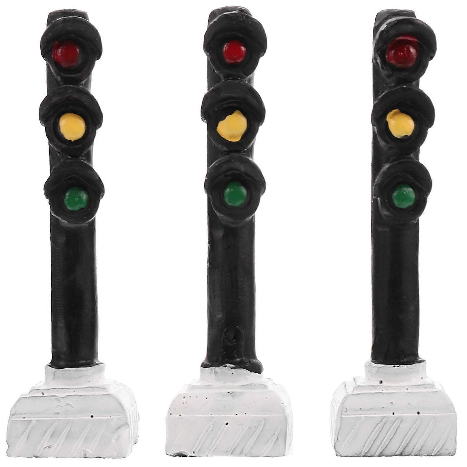 Resin Traffic Light Decor for Compact Size Durable and Safe Kids Room Adornment