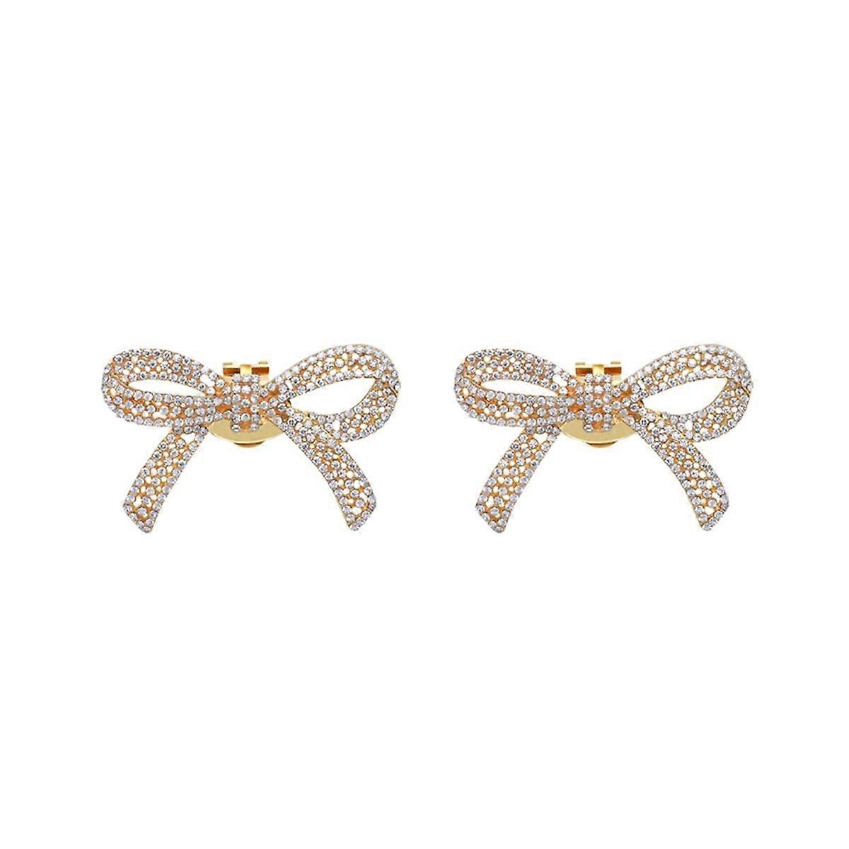2Pcs Crystal Rhinestones Bow Shoe Clips Wedding Bridal Shoe Buckles DIY Manual Bead High Heels Flow