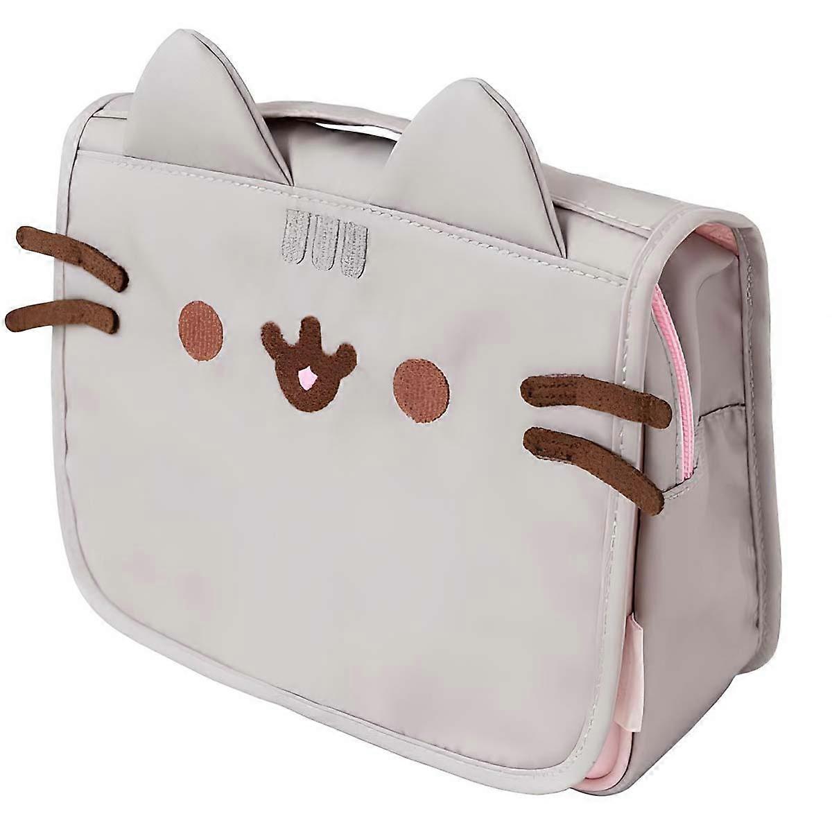 Foodie Collection Foldable Toiletry Bag with 5 Compartments, Light Grey