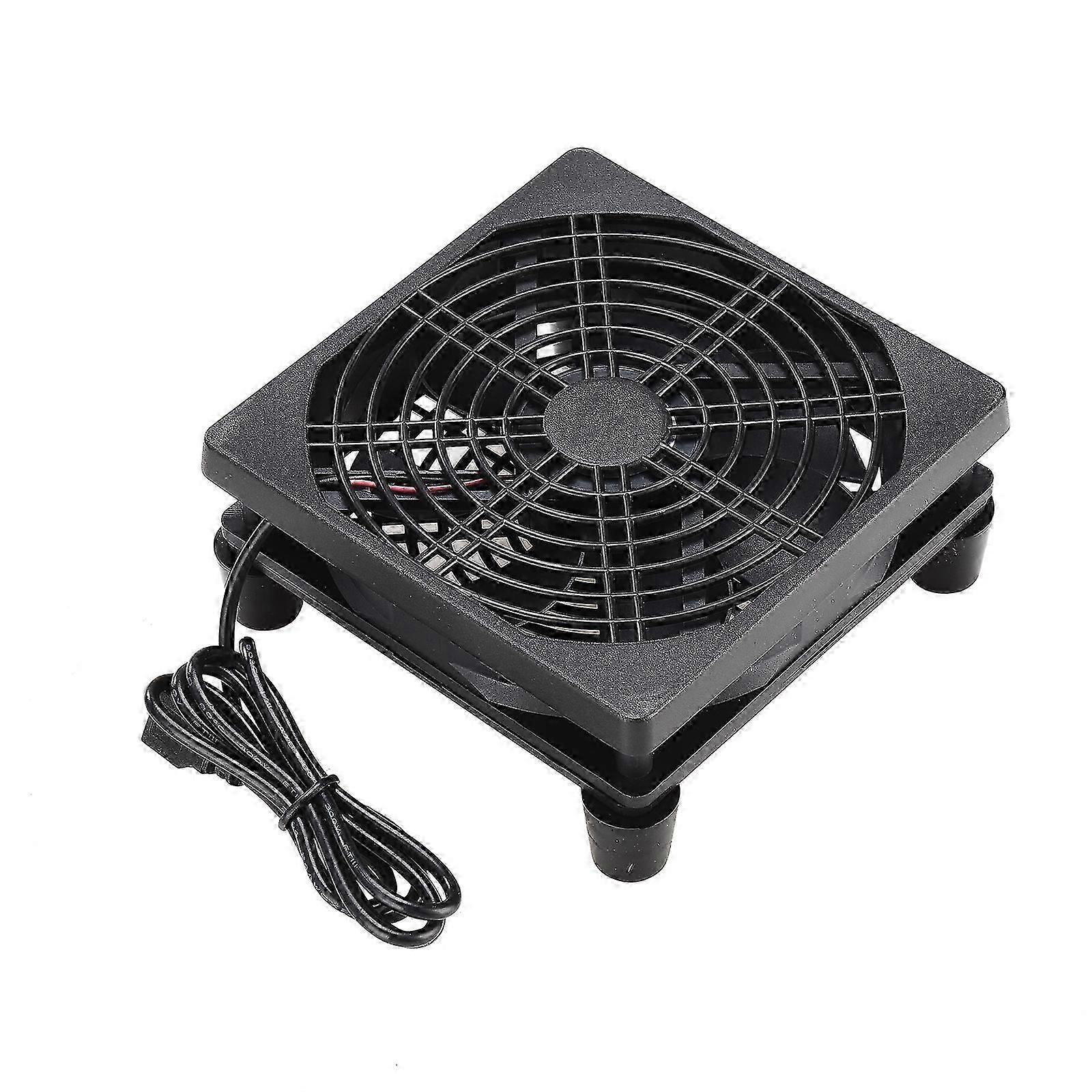 120mm Cooling Fan with Multi-Speed Controller, Perfect Electronics Cooling Solution for Router, Modem, DVR, Amplifier, and More (Black)